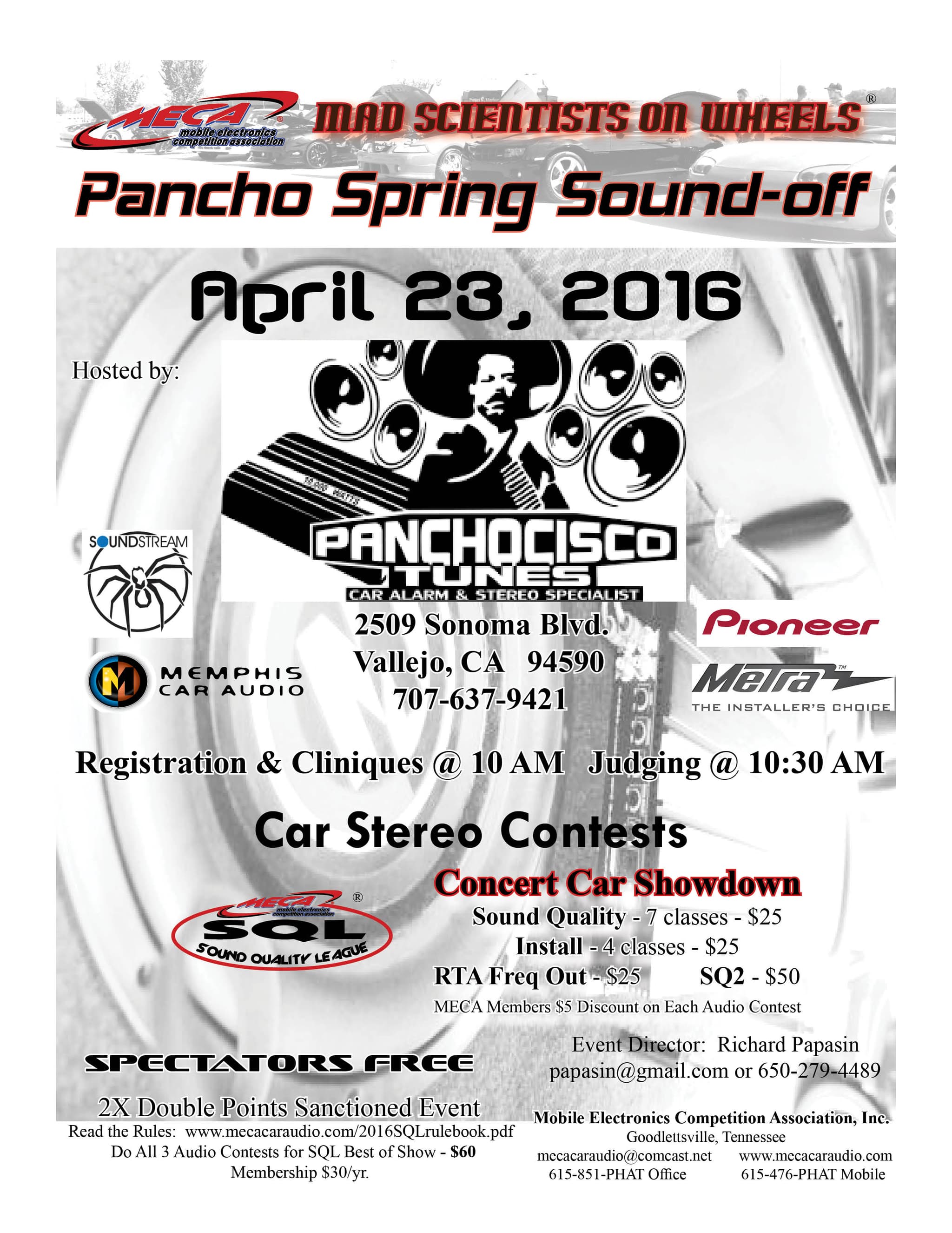 Pancho Spring Sound-off Flyer