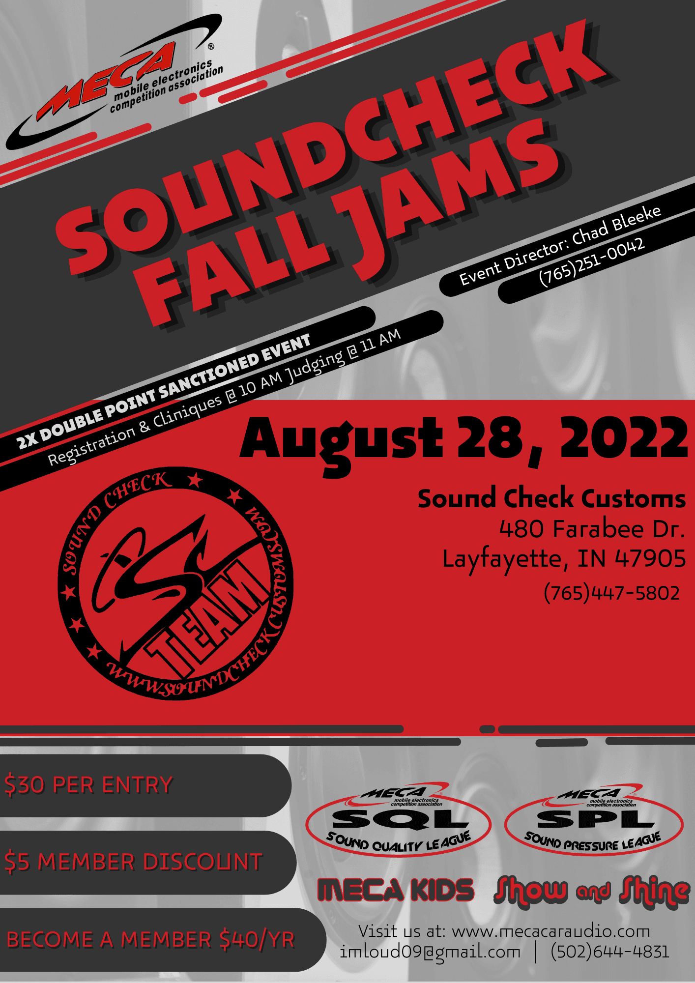 Sound Check Fall Jams Flyer