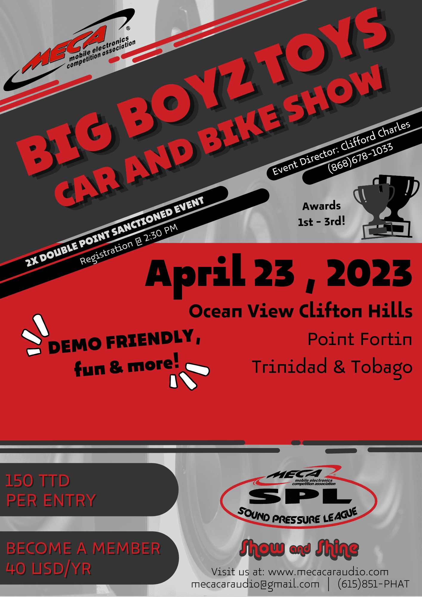 Big Boyz Toys Car and Bike Show Flyer