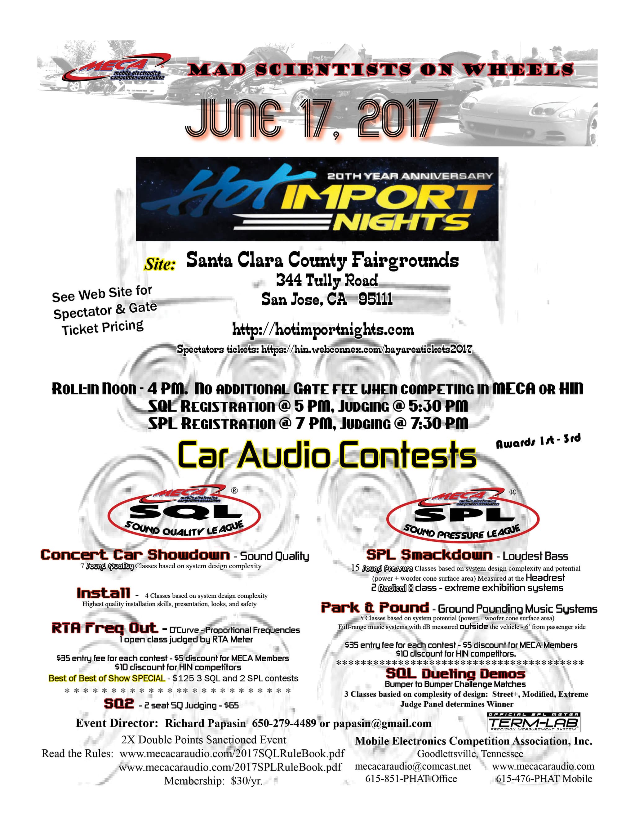 MECA @ Hot Import Nights in San Jose Flyer