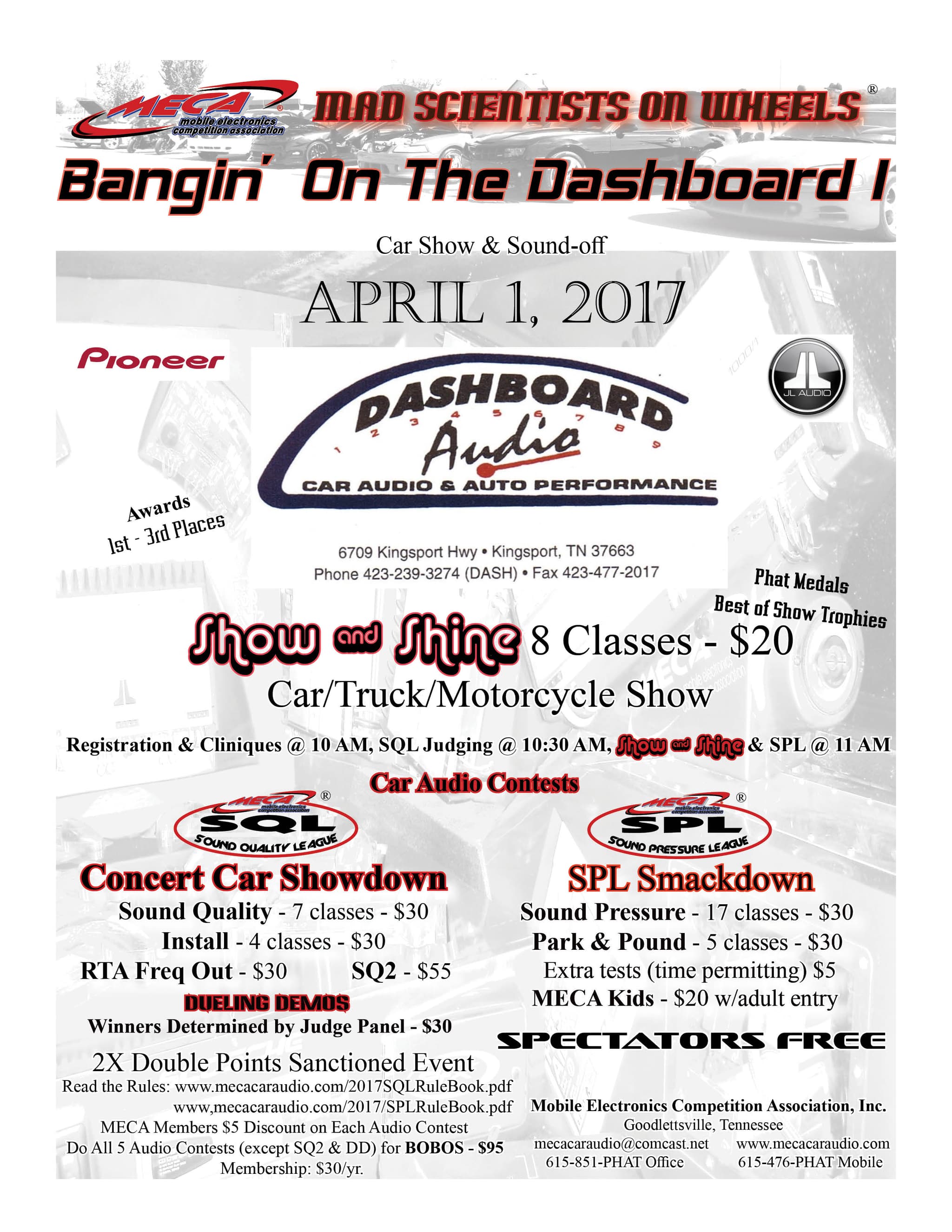 Bangin' On The Dashboard I Flyer