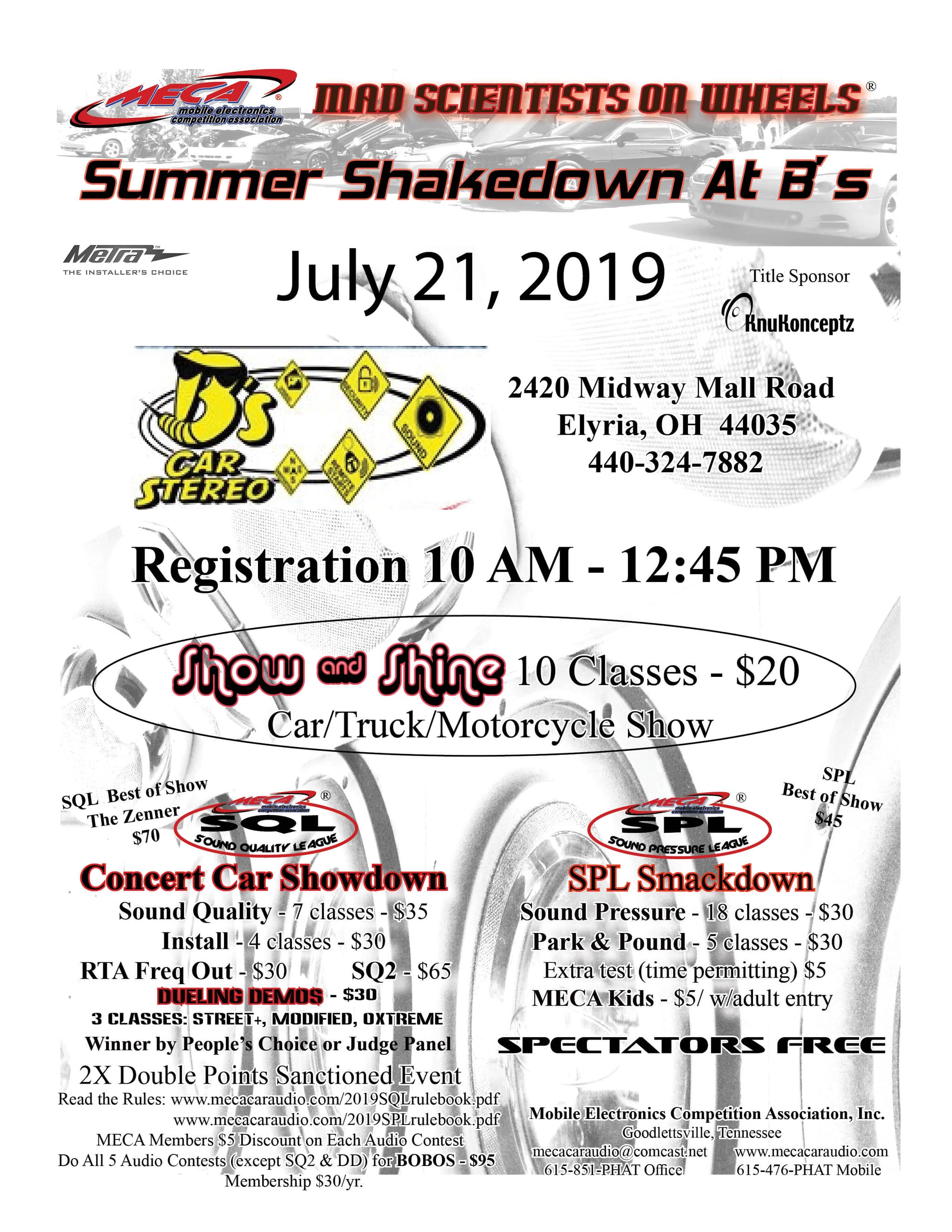 Summer Shakedown At B's Flyer