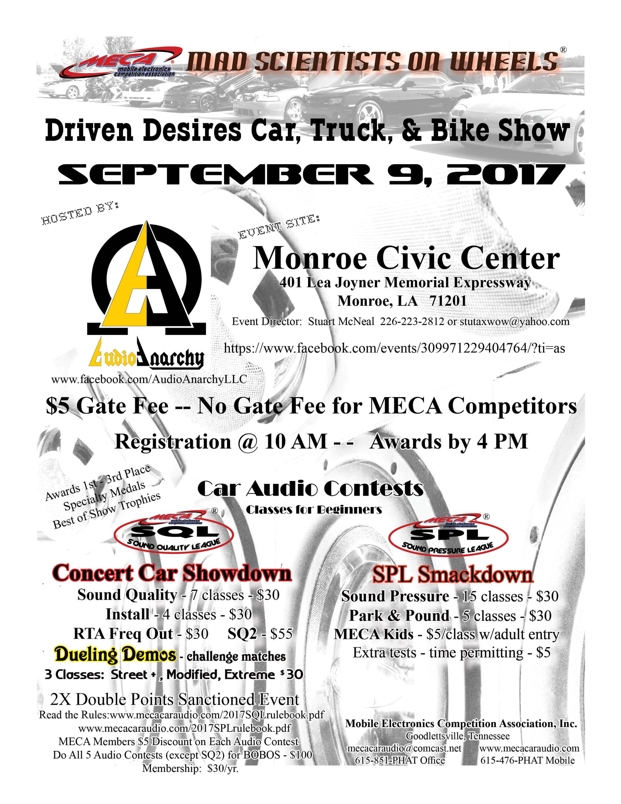 Driven Desires Car Show Flyer