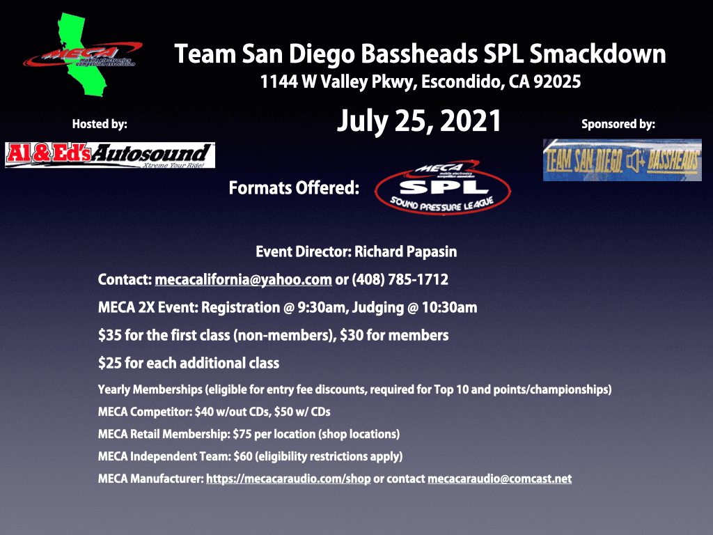 Team San Diego Bassheads SPL Smackdown Flyer