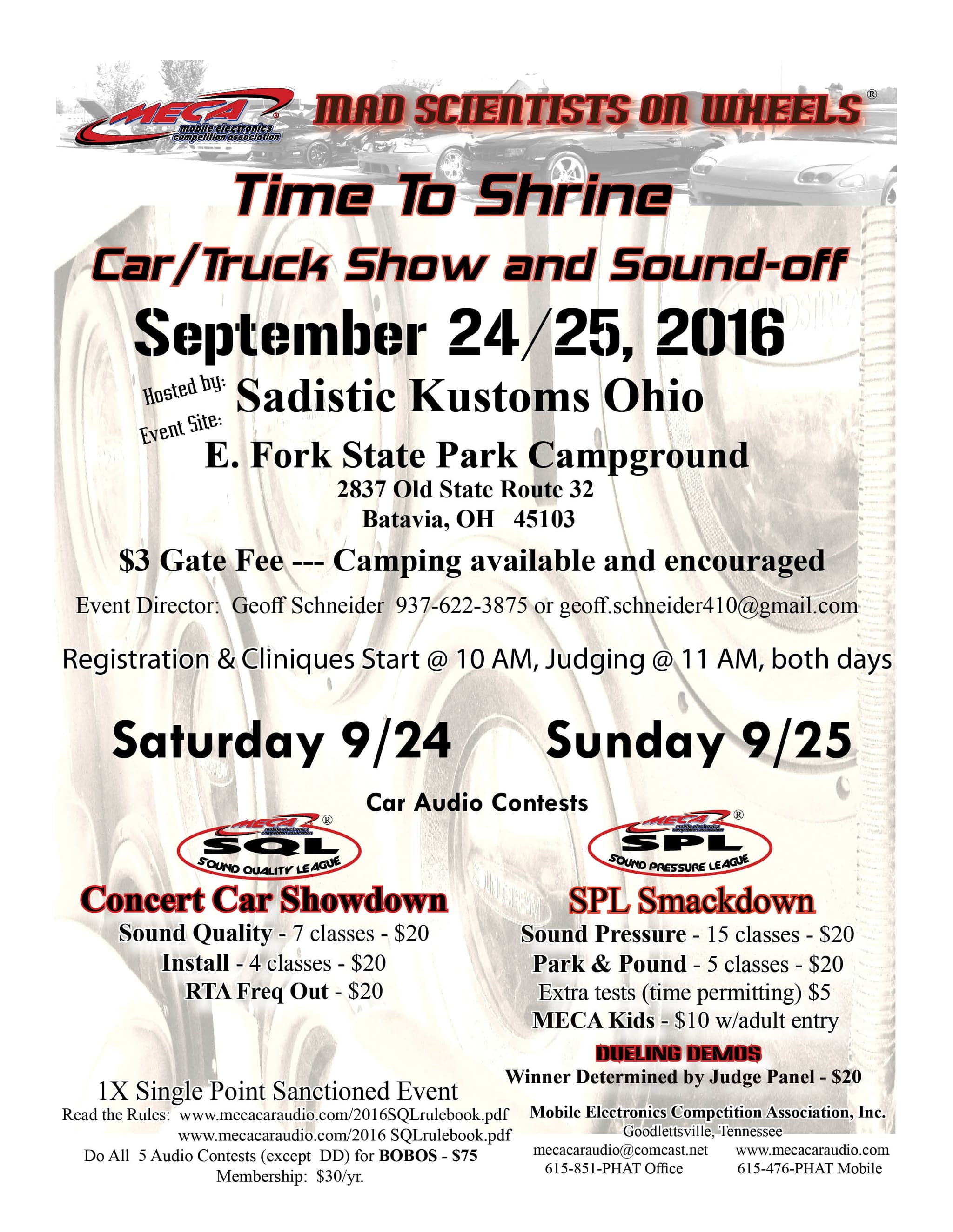 Time To Shrine Car Show Flyer