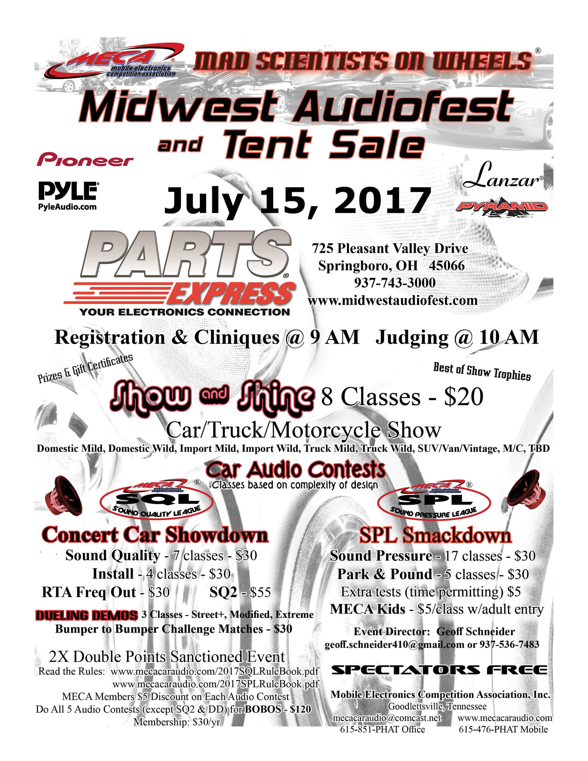 Midwest Audiofest & Tent Sale Flyer
