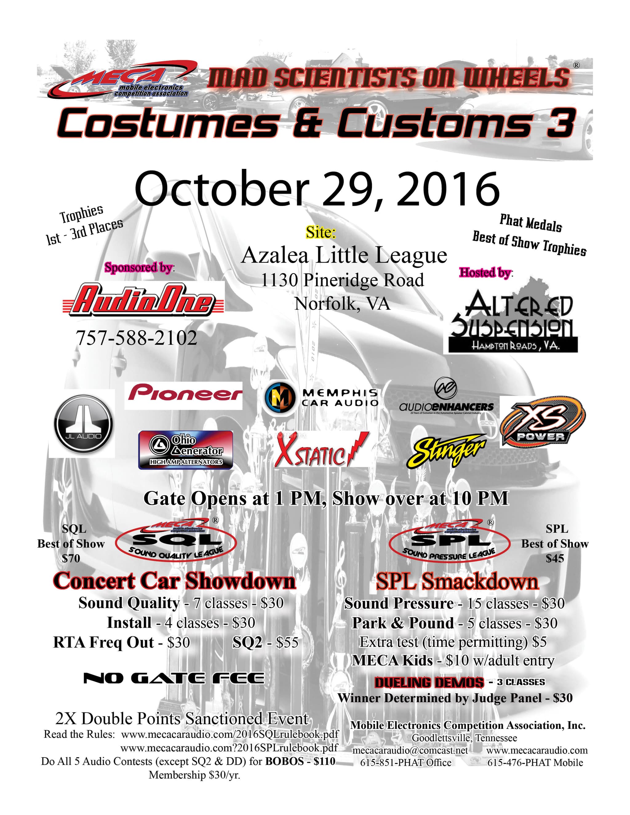 Costumes & Customs 3 Car, Truck, and Bike Show Flyer