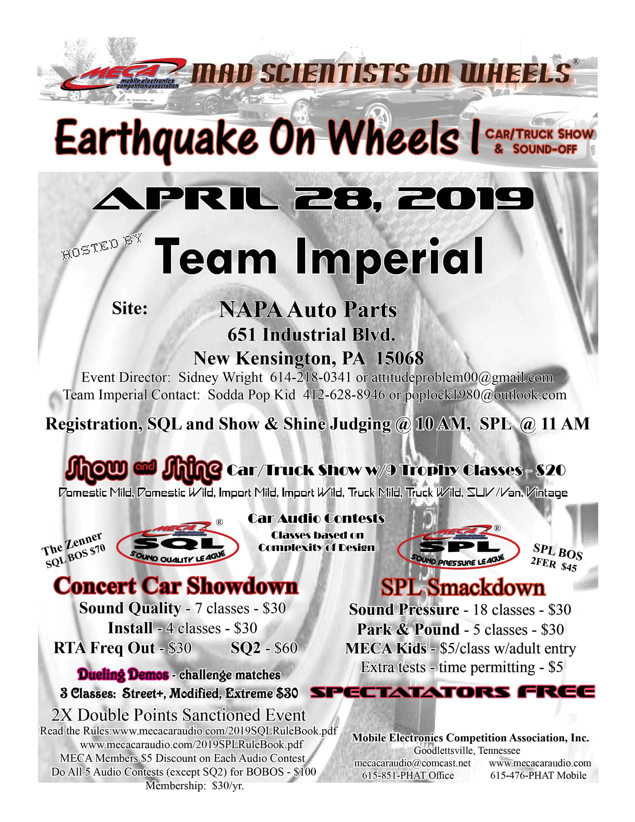 Earthquake On Wheels I Flyer