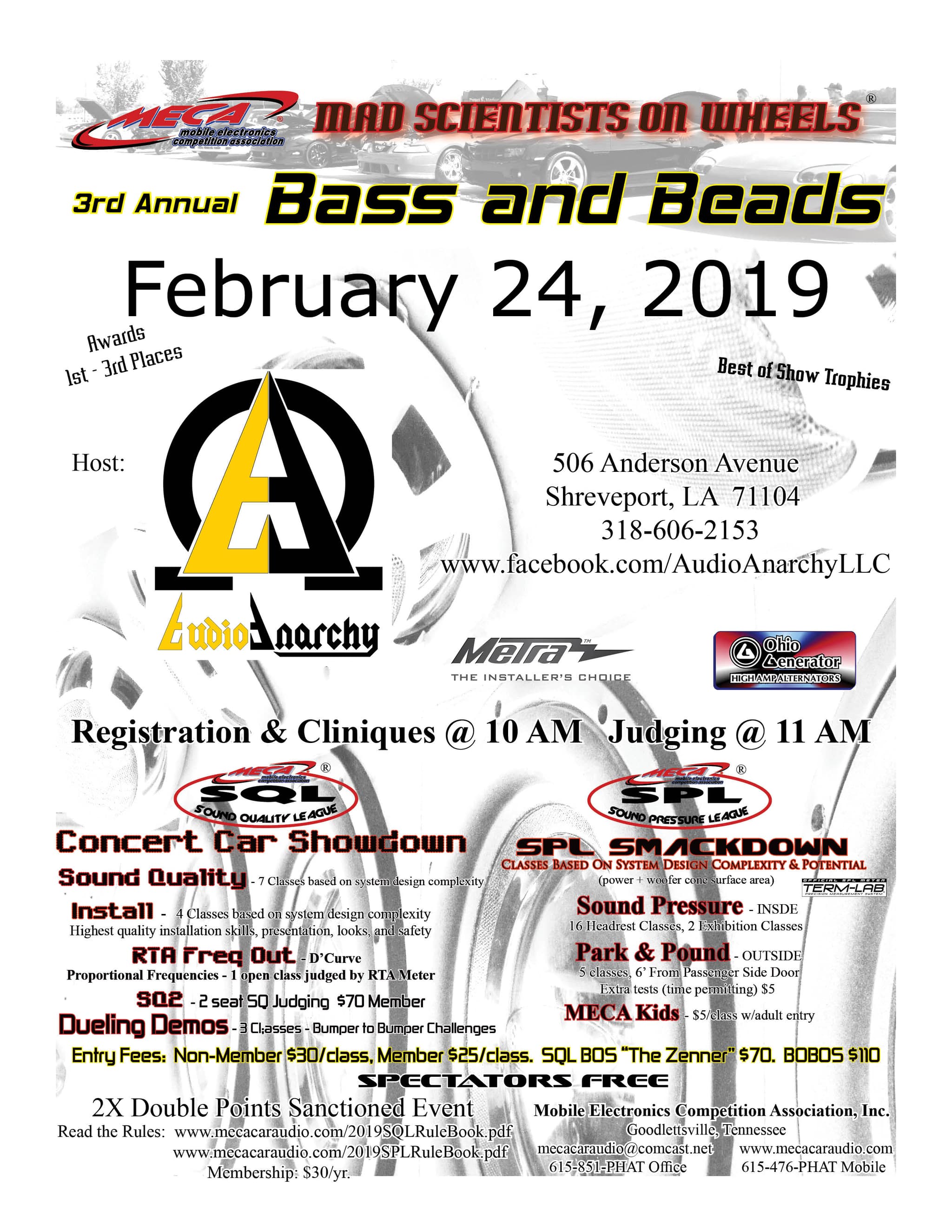 3rd Annual Bass & Beads Show Flyer