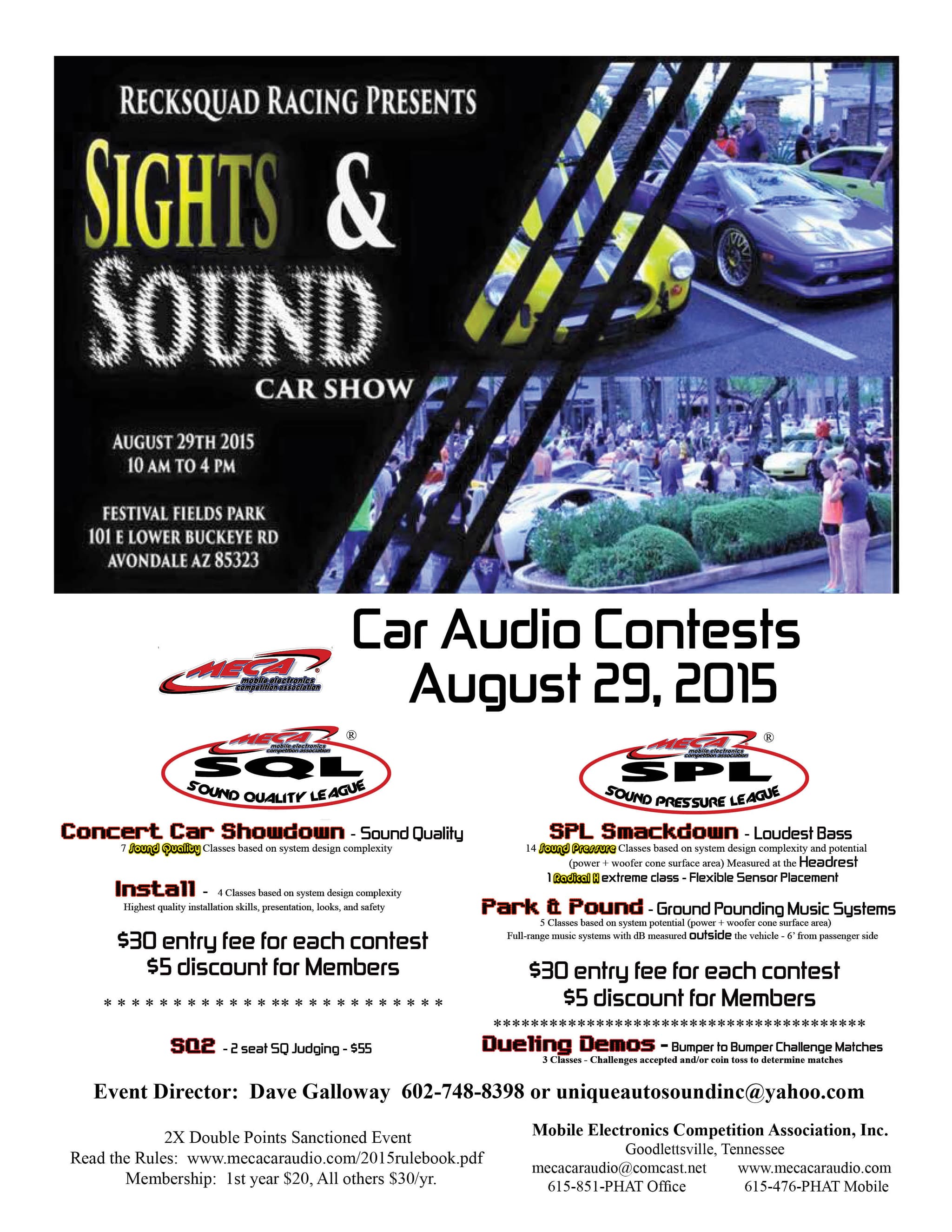 Sights & Sound Car Show Flyer
