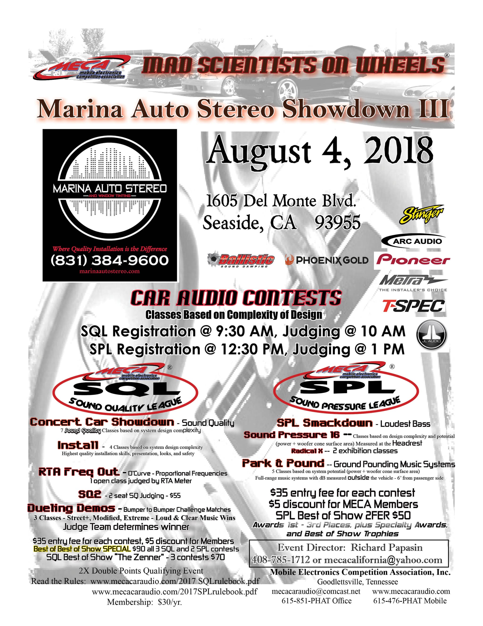 Marina Auto Stereo Showdown 3 Flyer