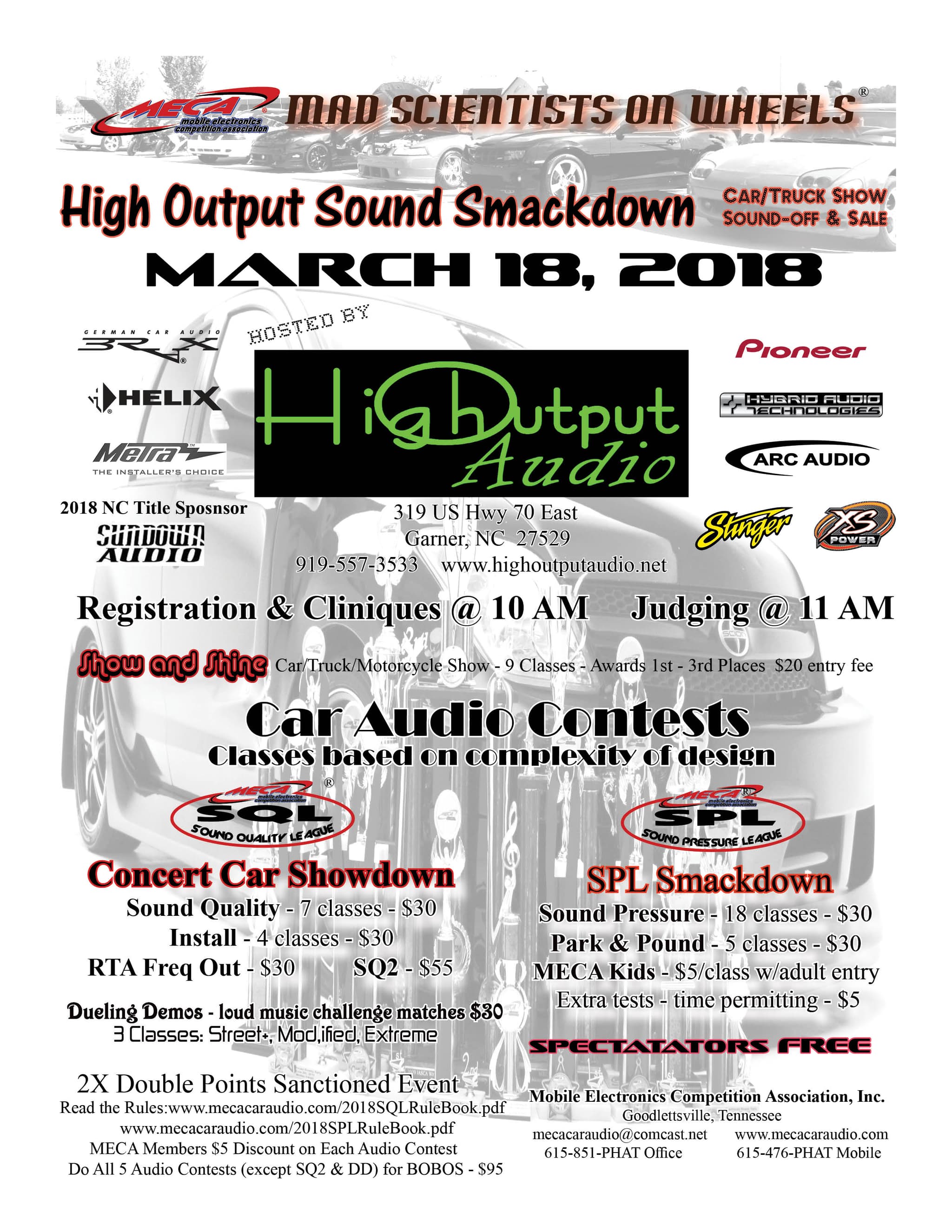 High Output Sound Smackdown Flyer
