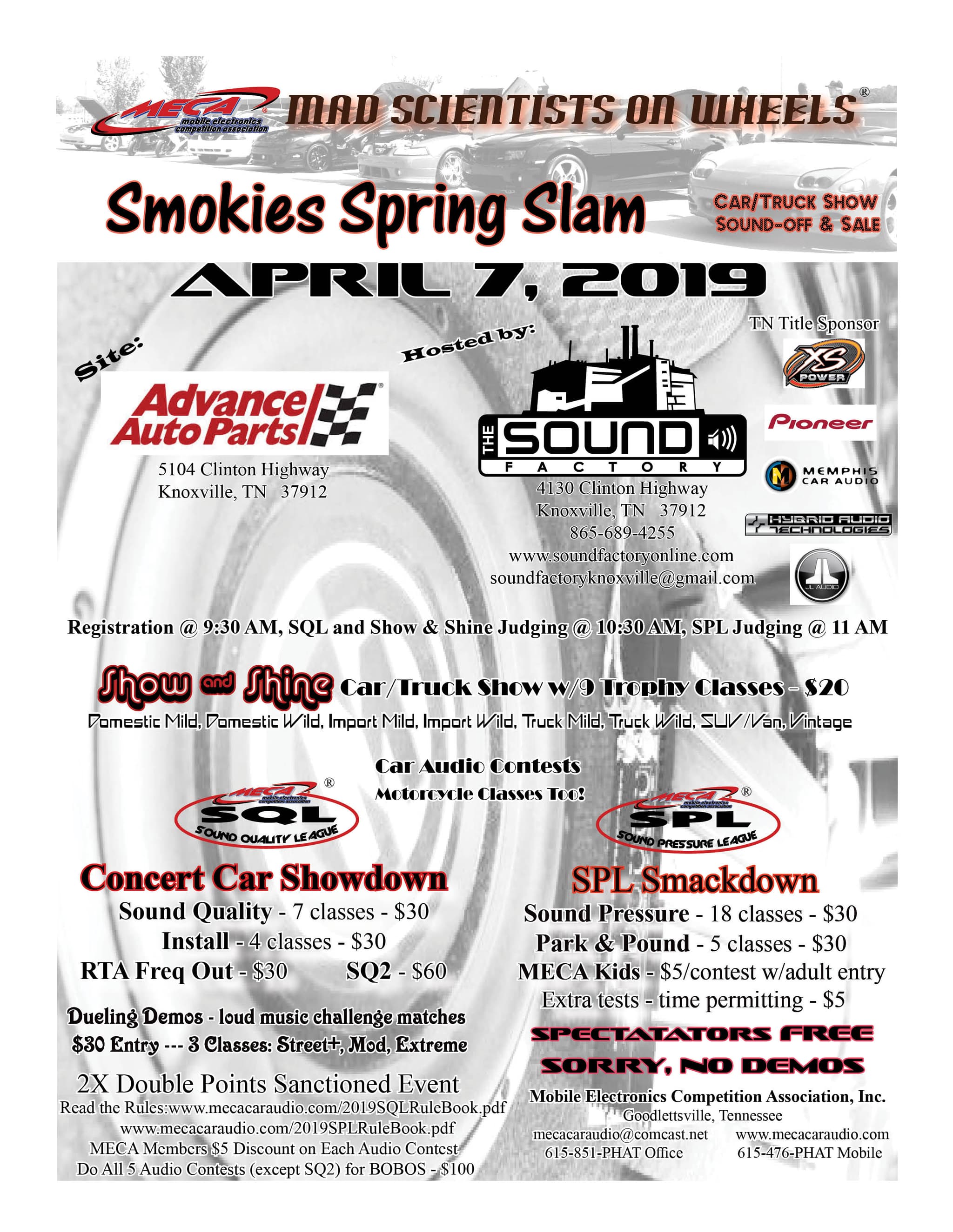 Smokies Spring Slam Flyer