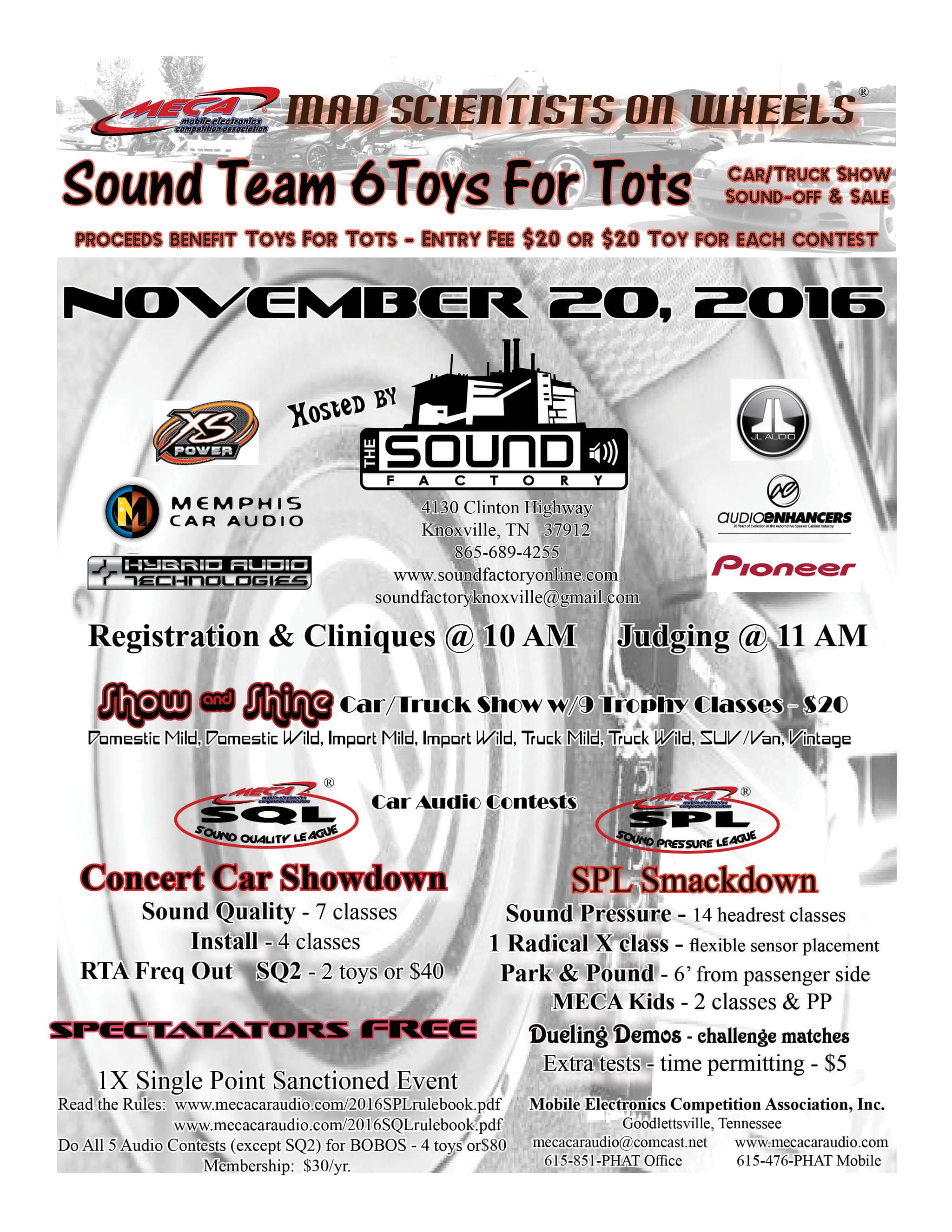 Sound Team 6 Toys For Tots Flyer