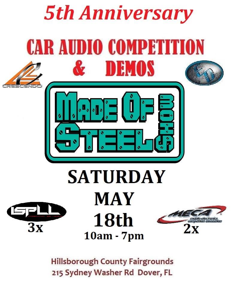 5th Anniversary Made of Steel Show Flyer