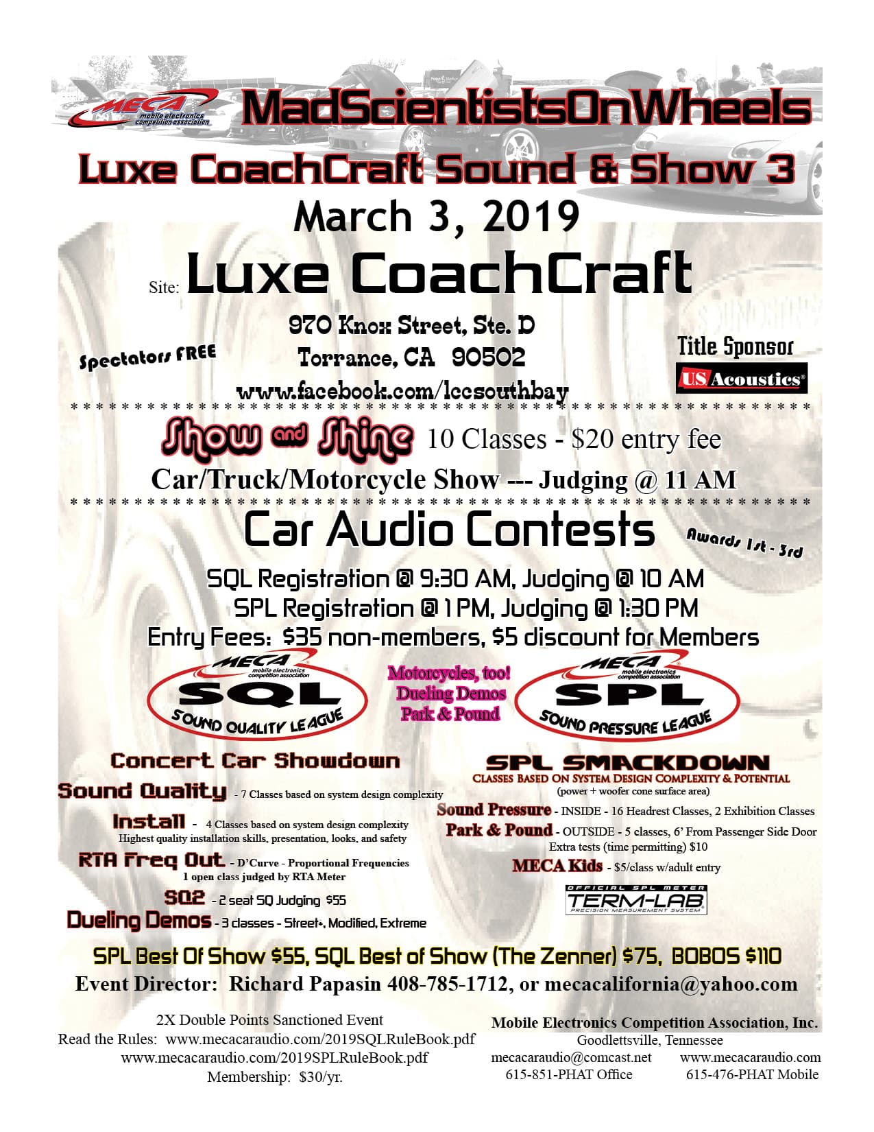 Luxe CoachCraft Sound and Show 3 Flyer
