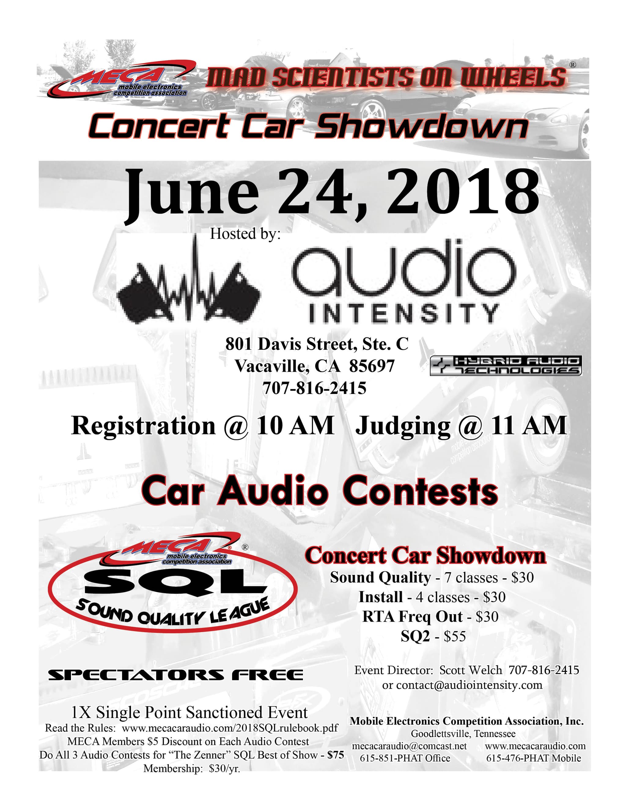 Audio Intensity Concert Car Showdown Flyer
