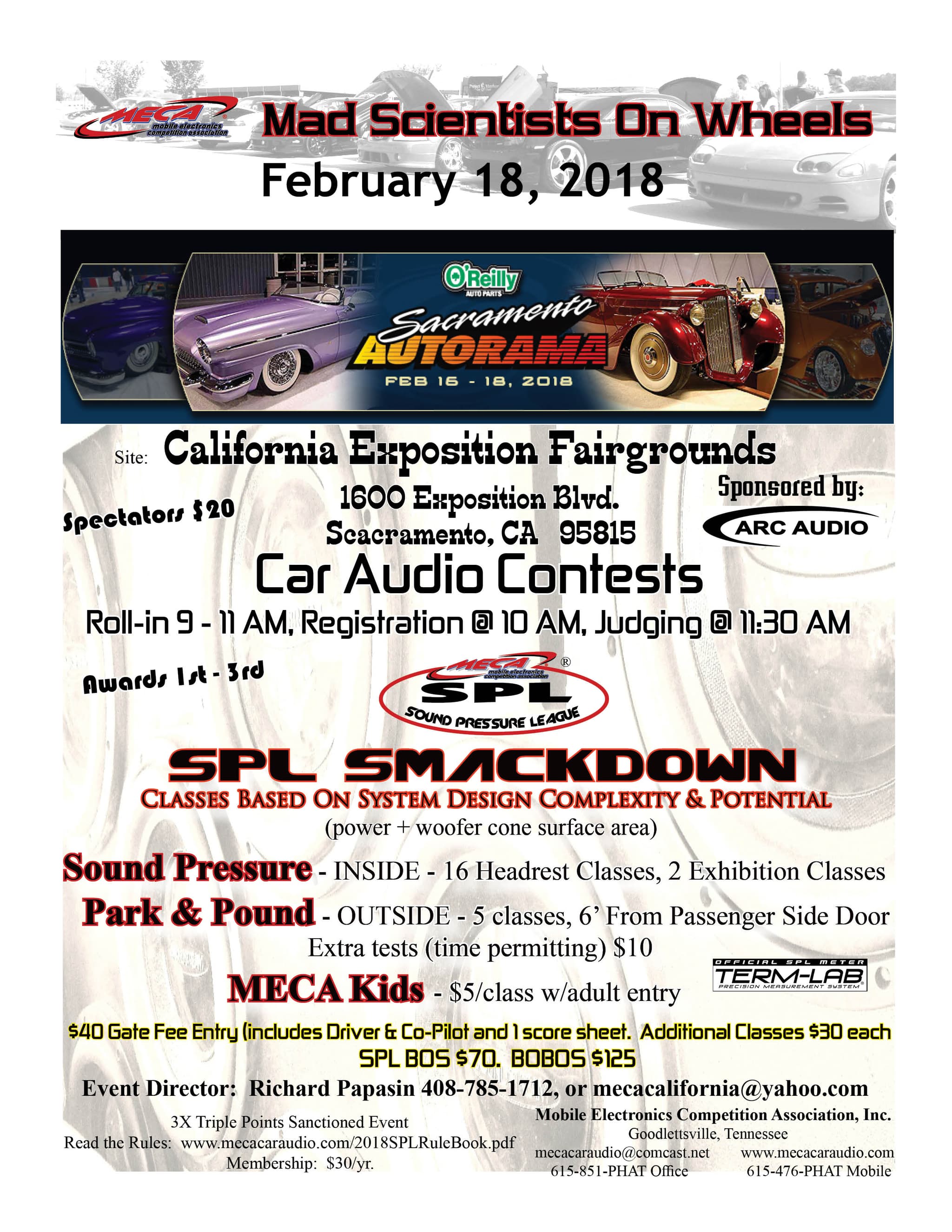 Sacramento Autorama 2018 SPL Flyer