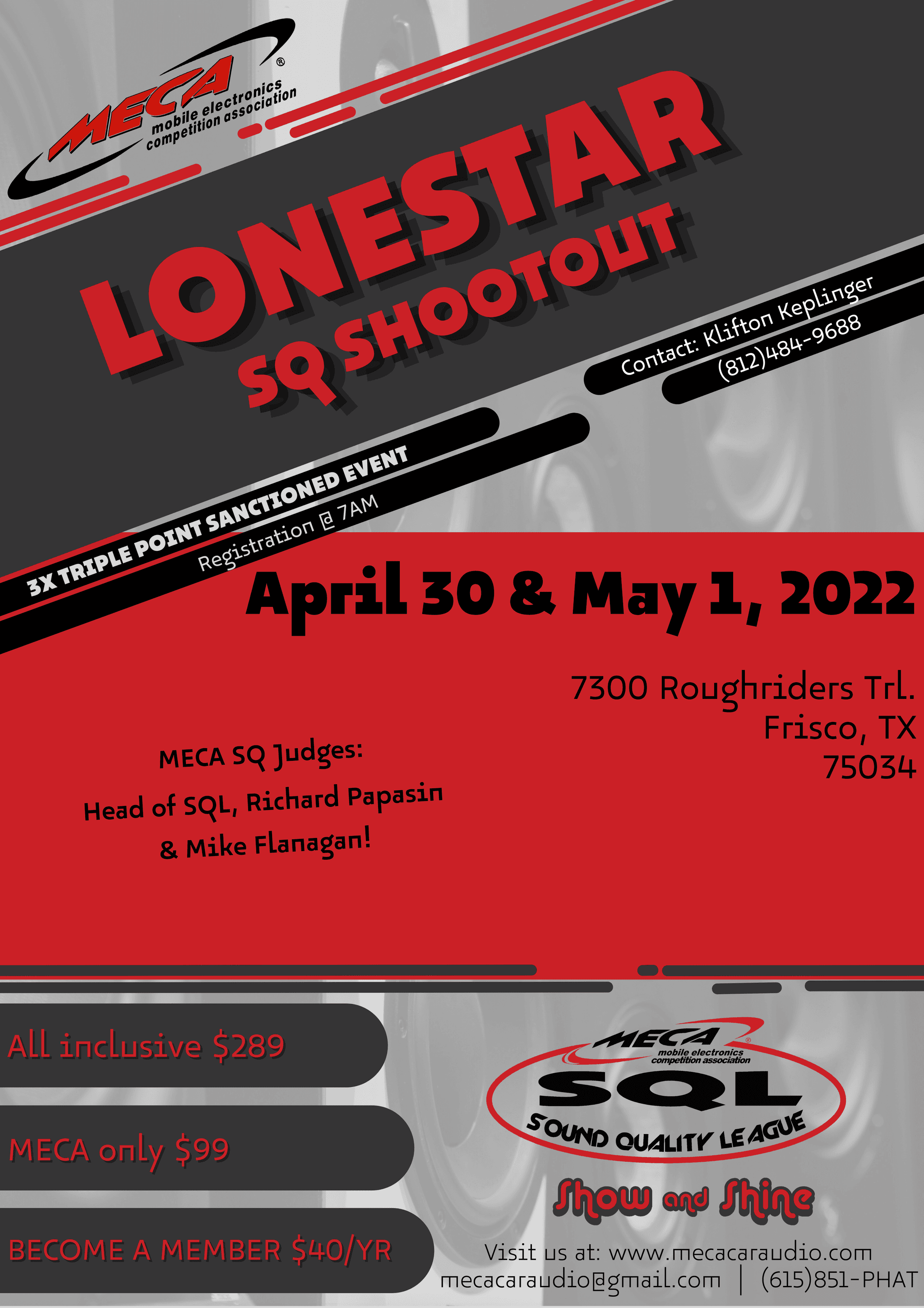 Lonestar SQ Shootout Flyer