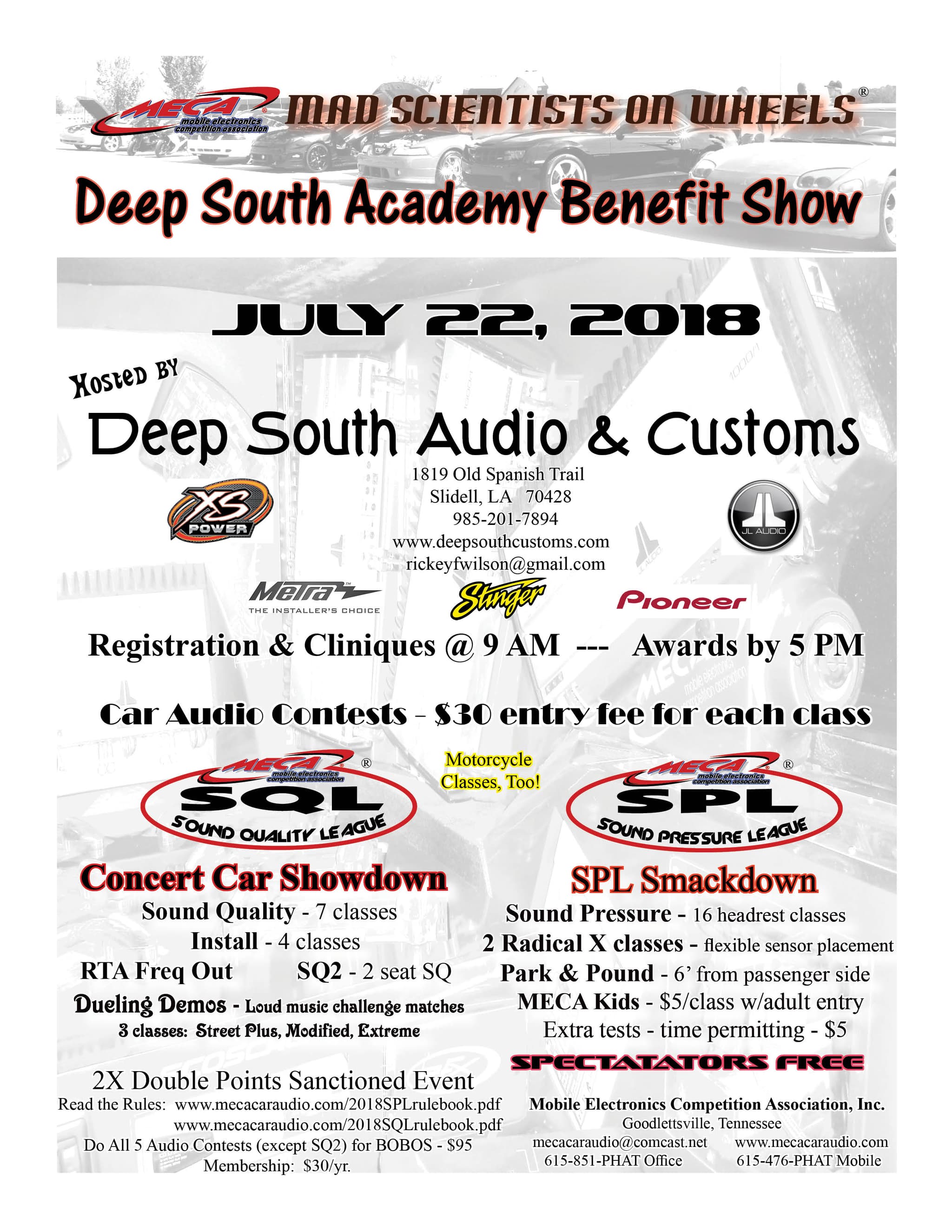 Deep South Academy Benefit Show Flyer