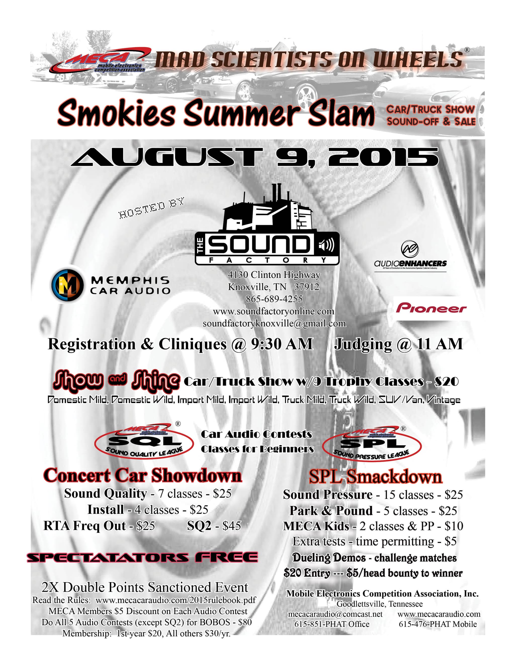 Smokies Summer Slam Flyer