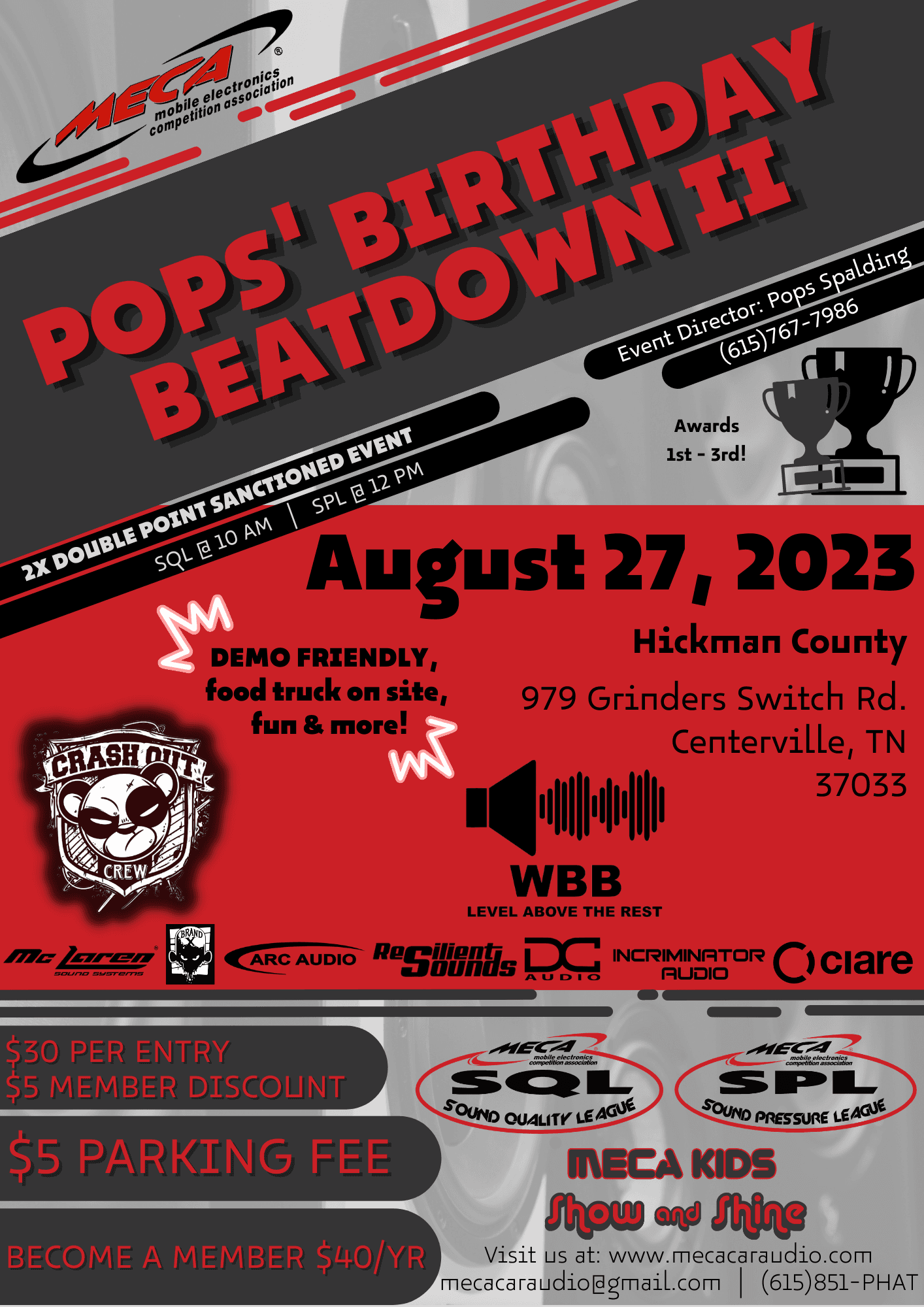 Pops' Birthday Beatdown II Flyer