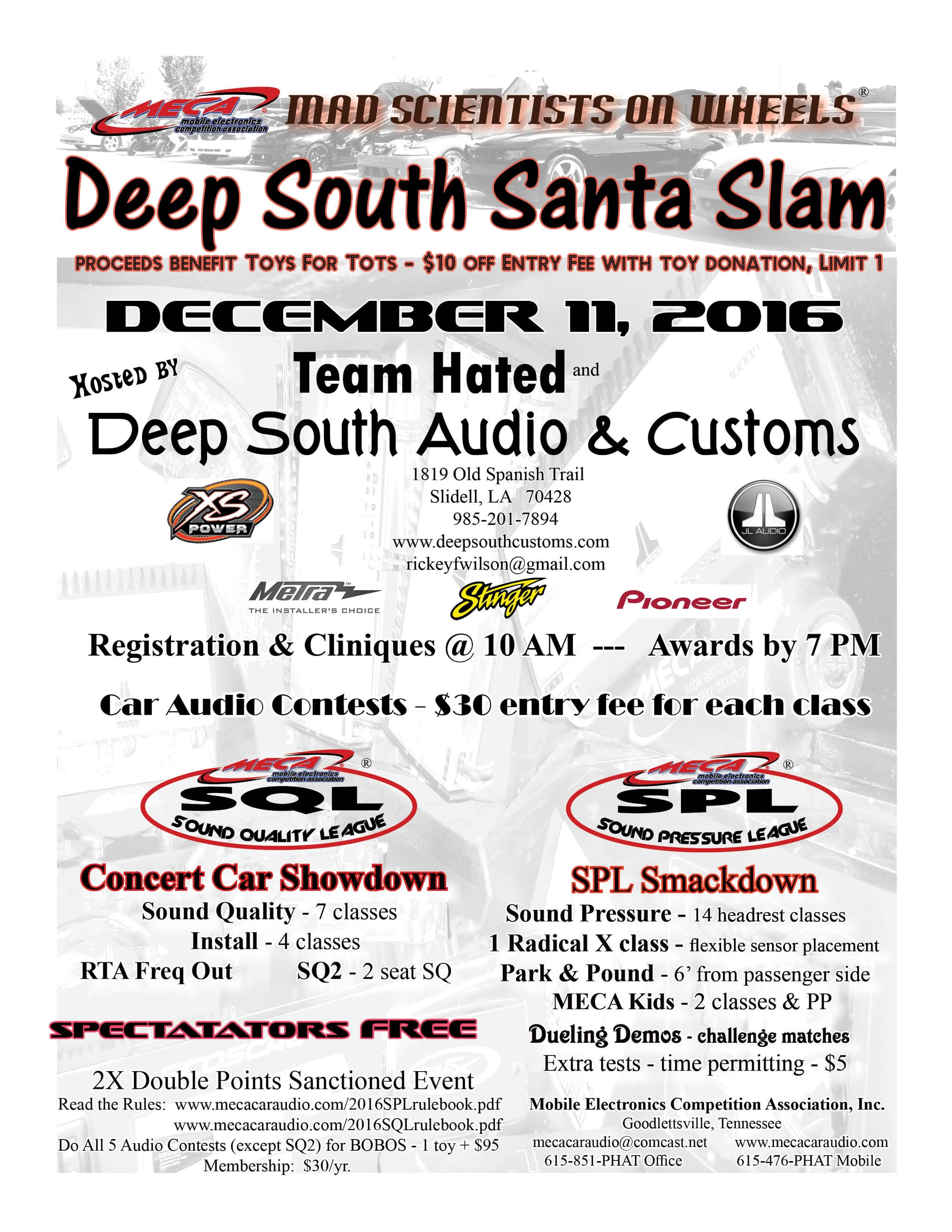 Deep South Santa Slam Flyer