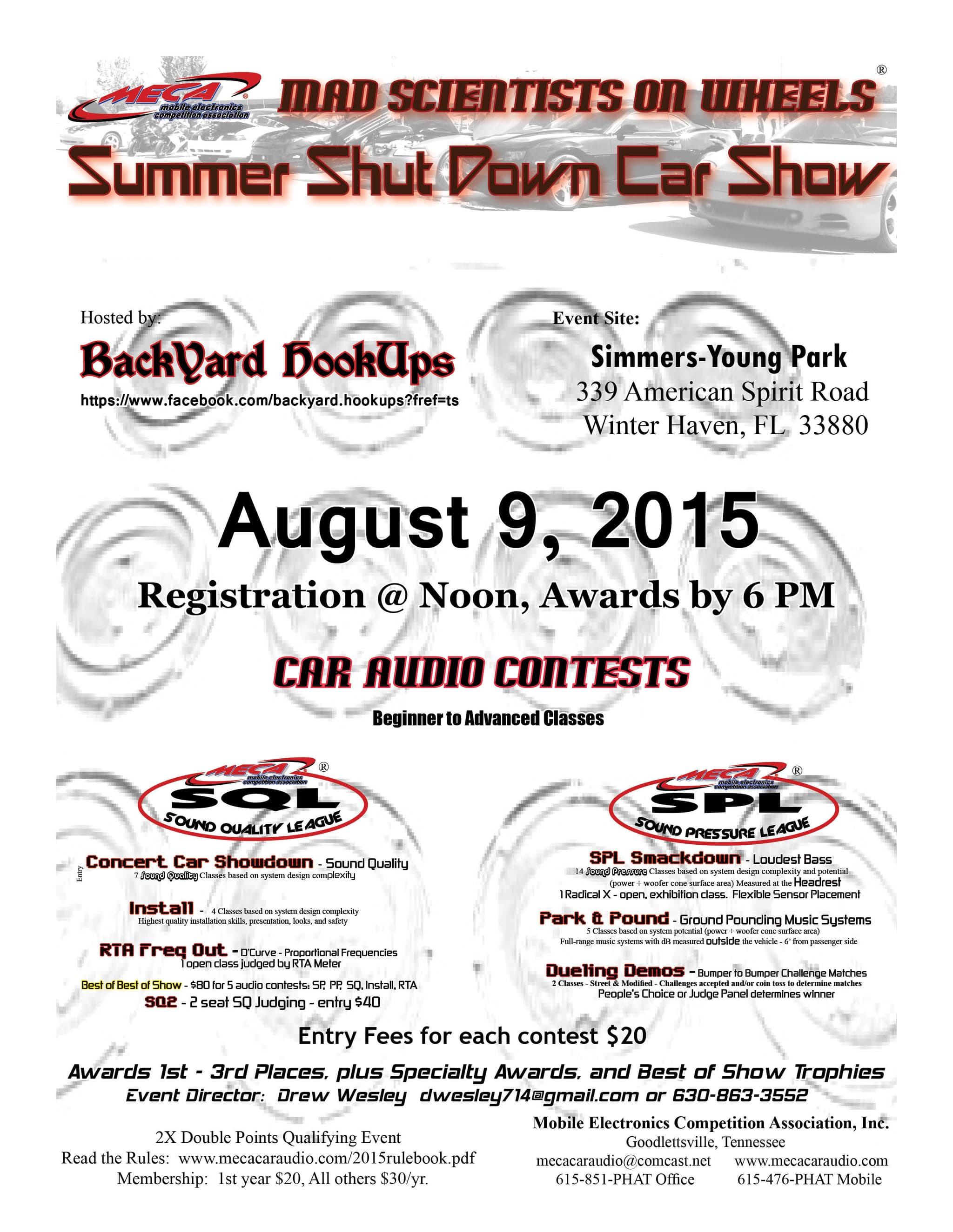 Summer Shut Down Car Show Flyer