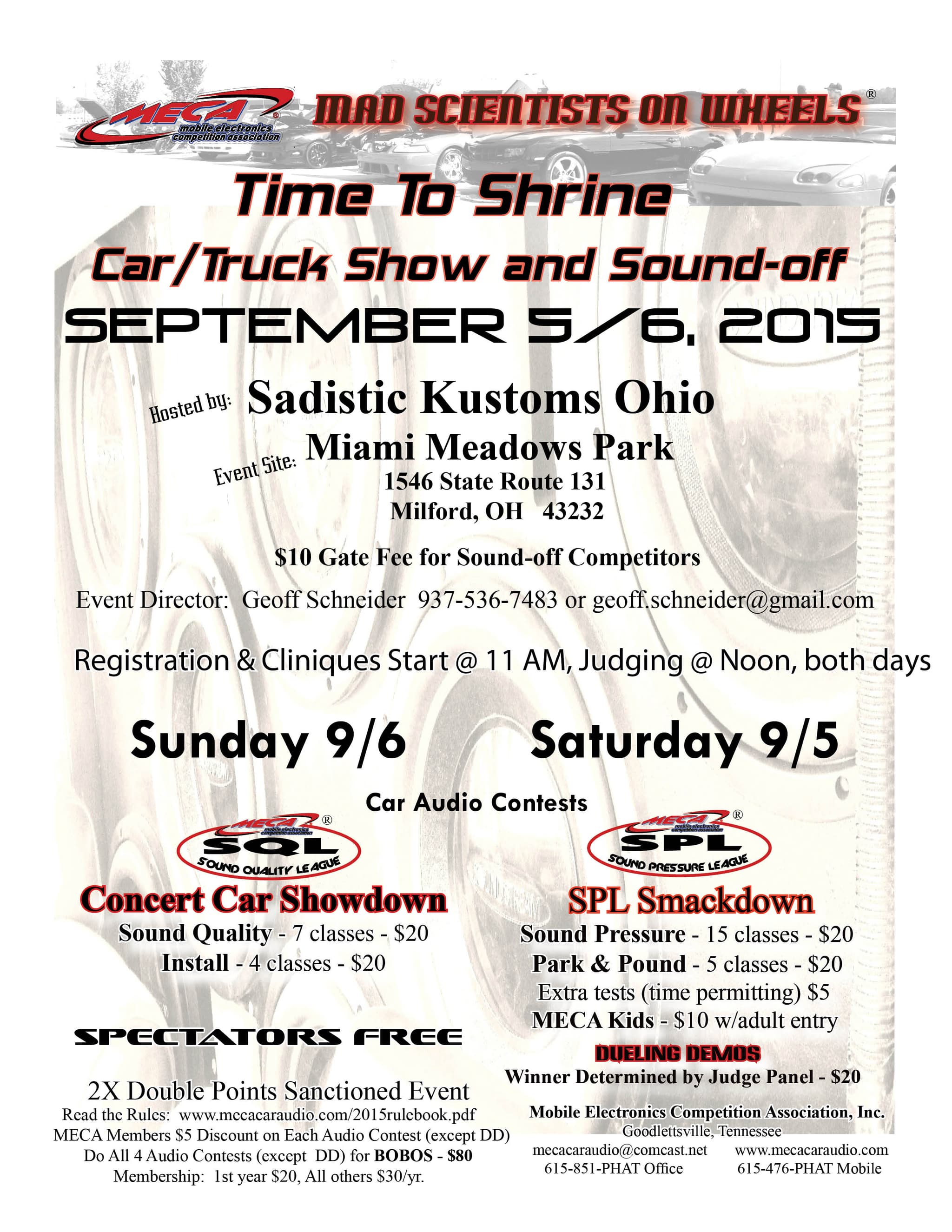 Time To Shrine Car Show Flyer