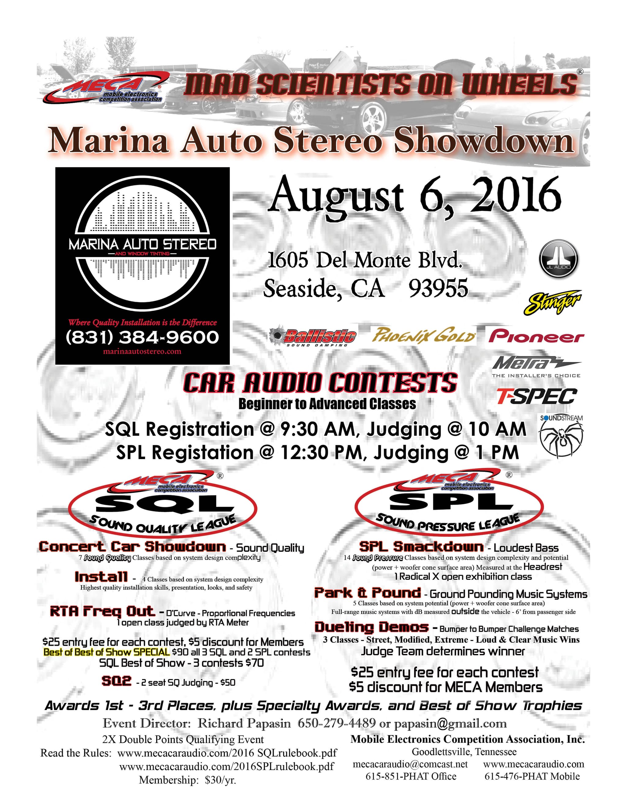 Marina Auto Stereo Showdown Flyer
