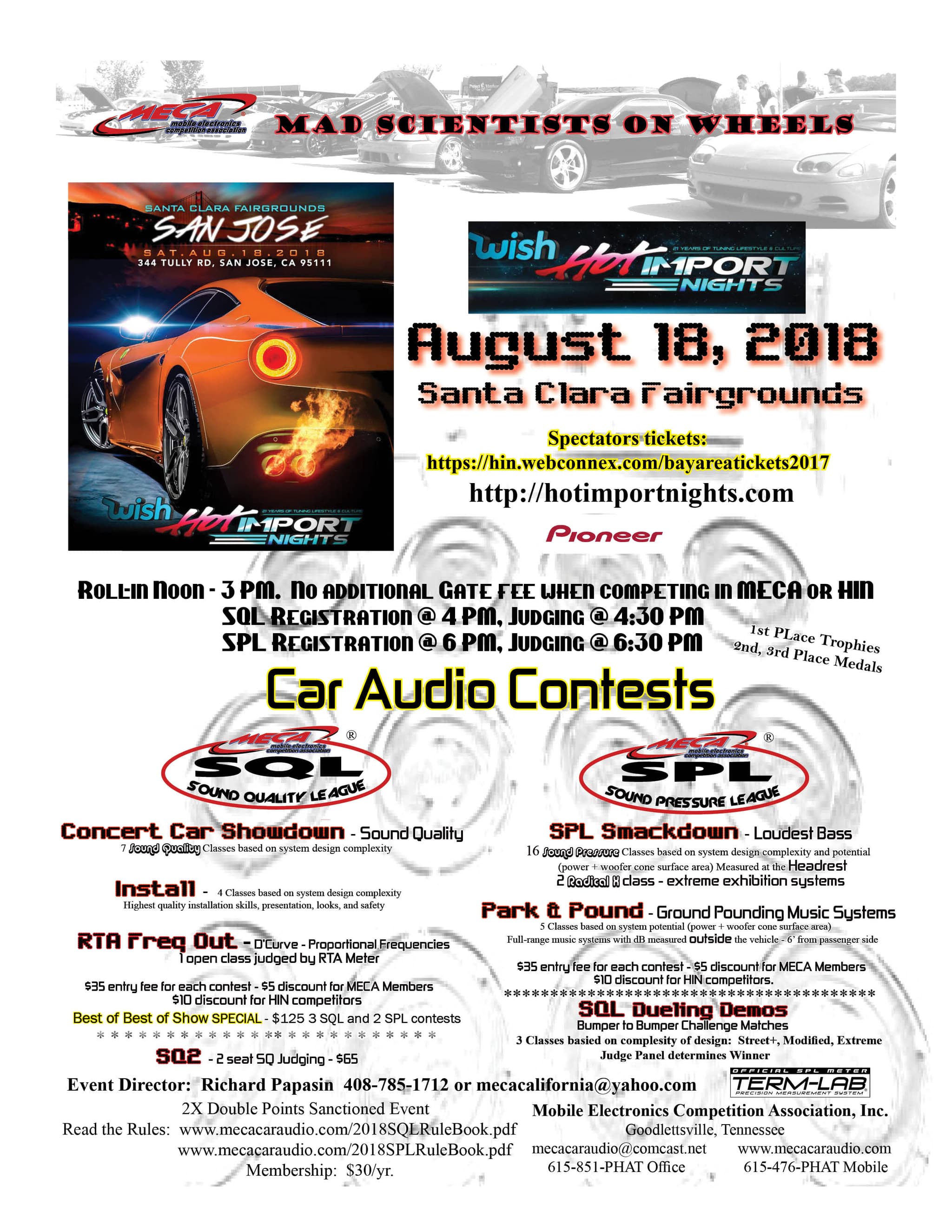 MECA @ Hot Import Nights in San Jose Flyer