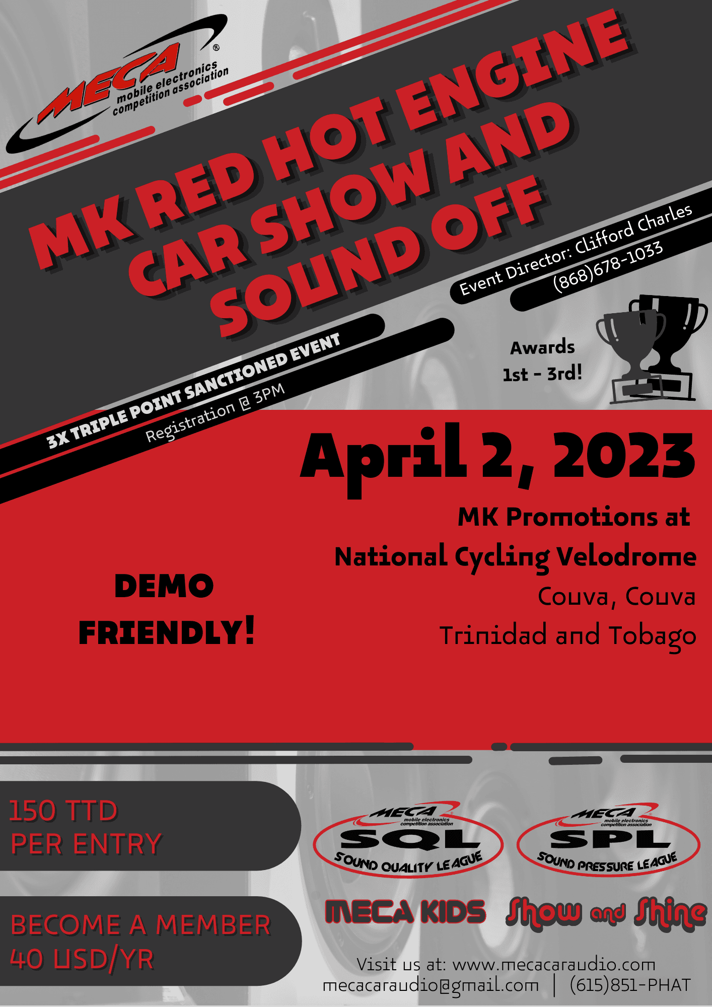 MK Red Hot Engine Car Show and Sound Off Flyer
