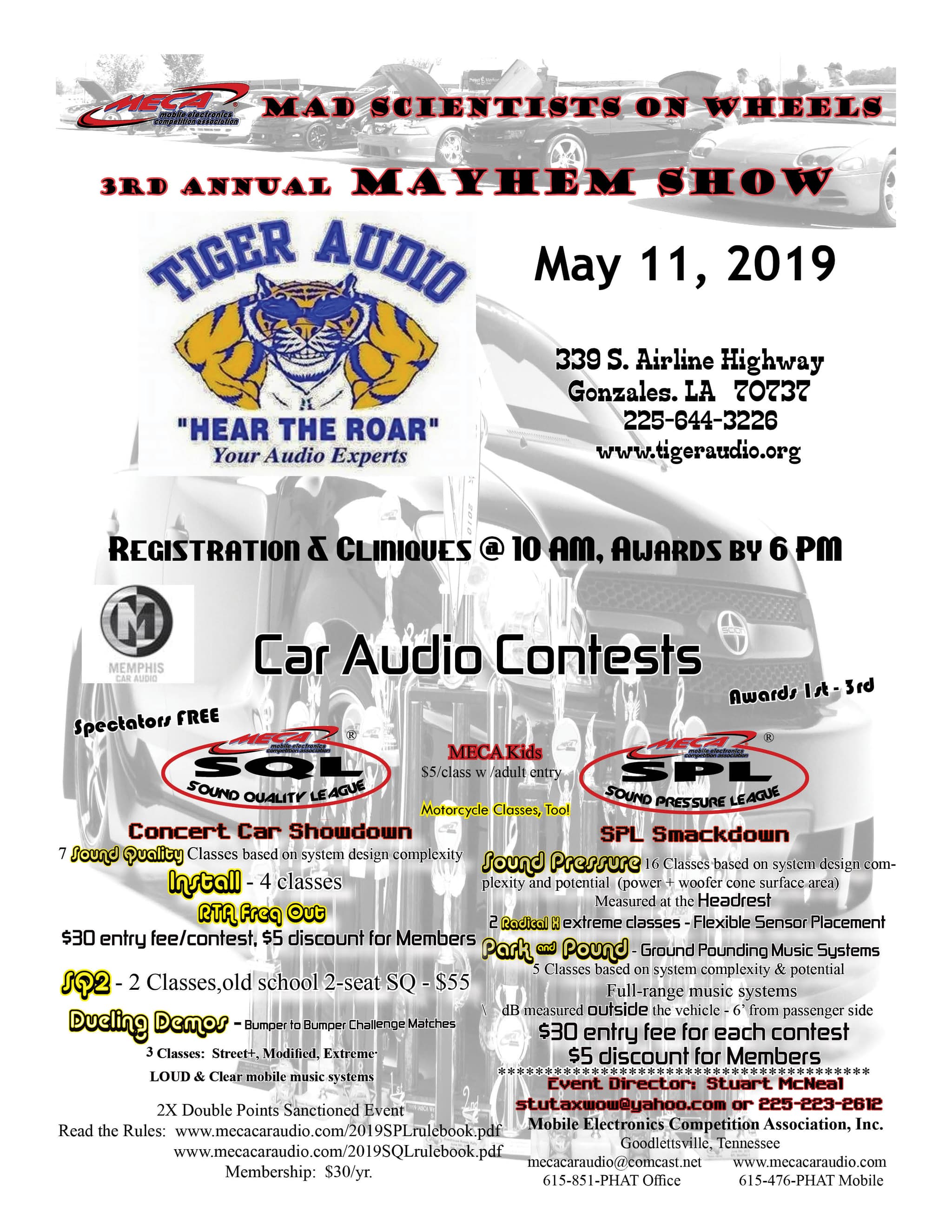 3rd Annual Tiger Audio Mayhem Show Flyer