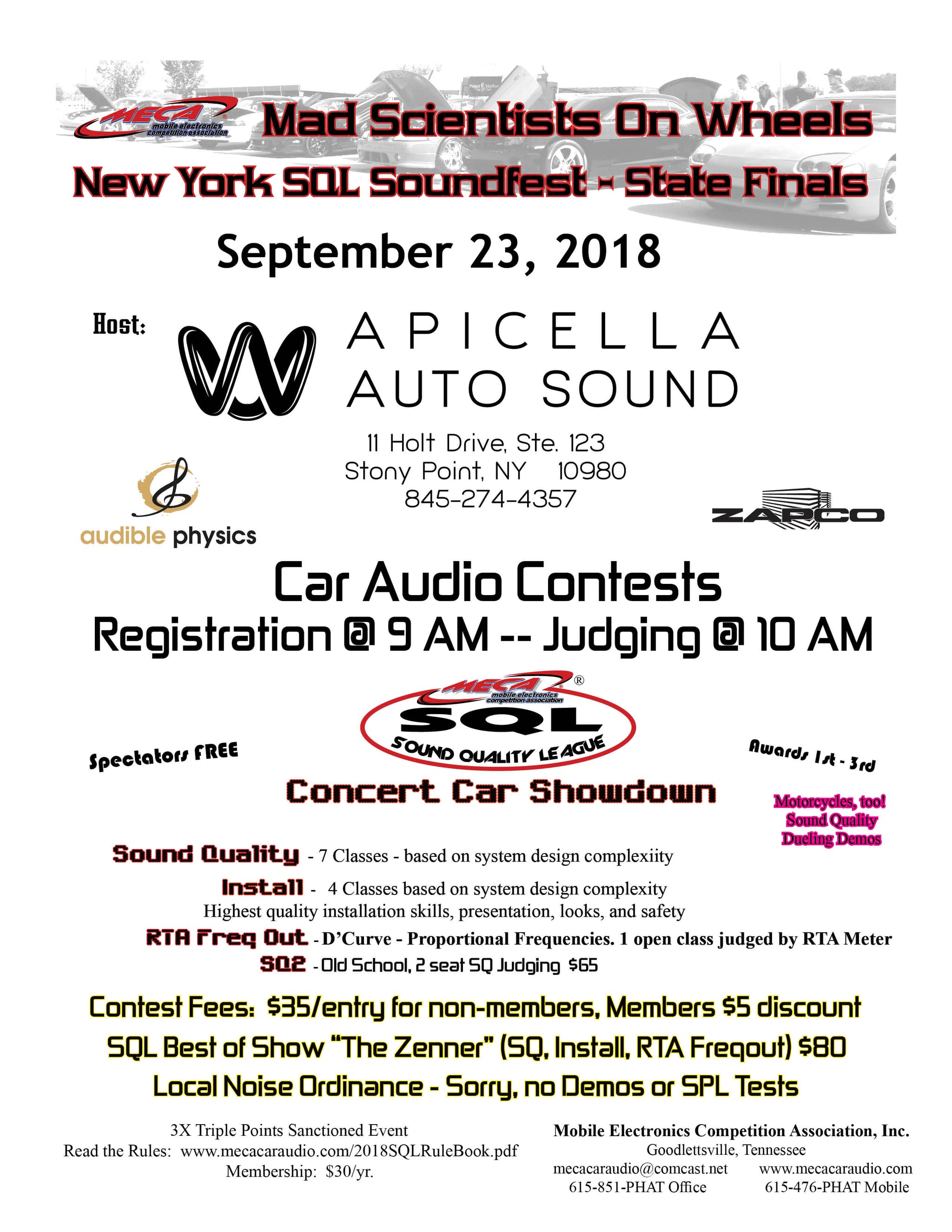 New York SQL Soundfest - State Finals Flyer