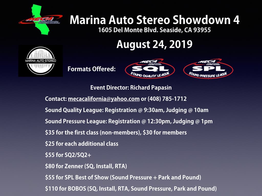 Marina Auto Stereo Showdown 4 Flyer