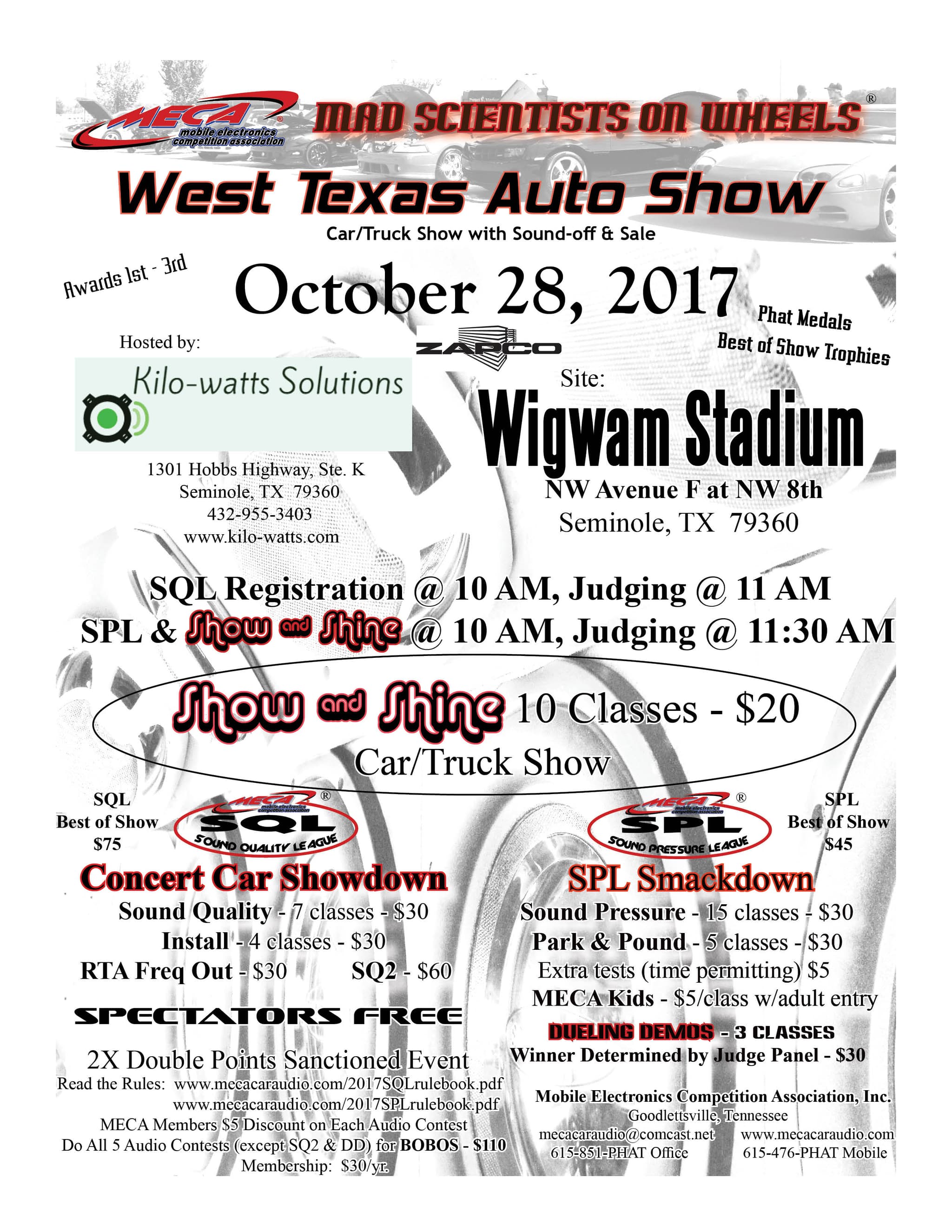 West Texas Auto Show Flyer