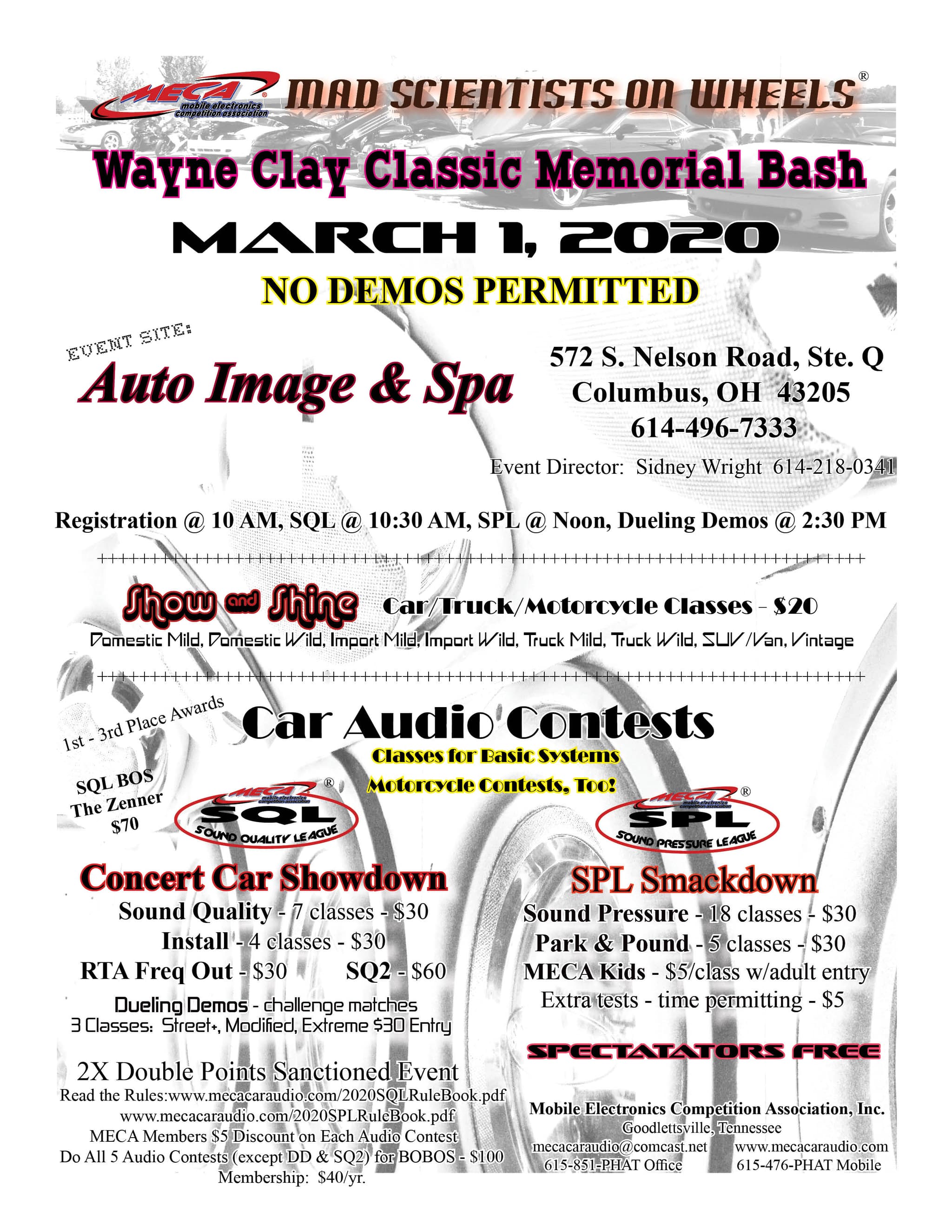 Wayne Clay Classic Memorial Bash Flyer