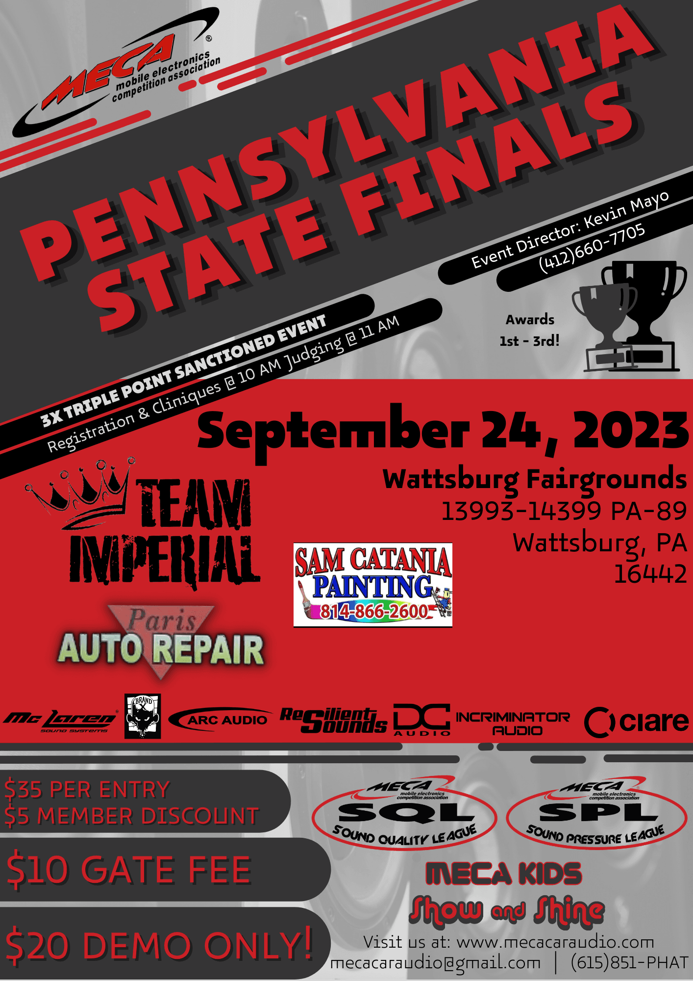 Pennsylvania State Finals Flyer