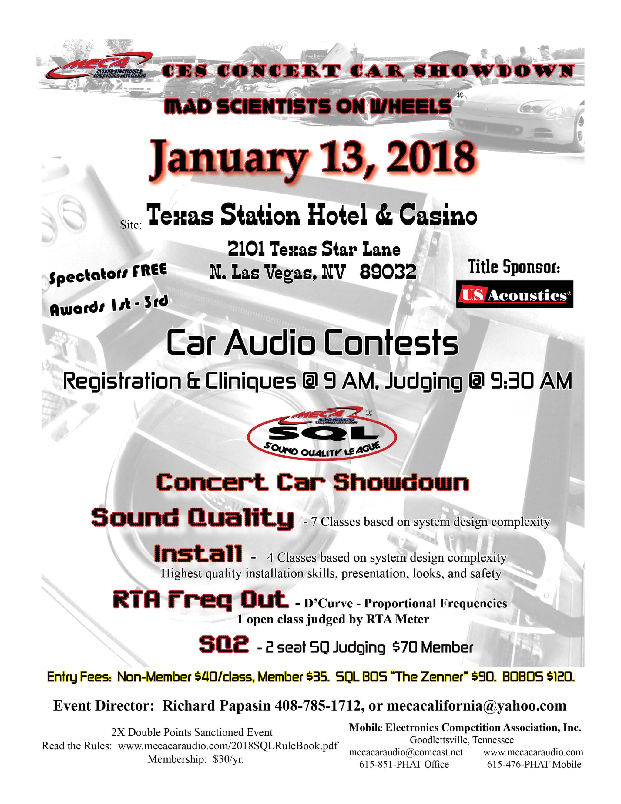 CES Concert Car Showdown 2018 Flyer
