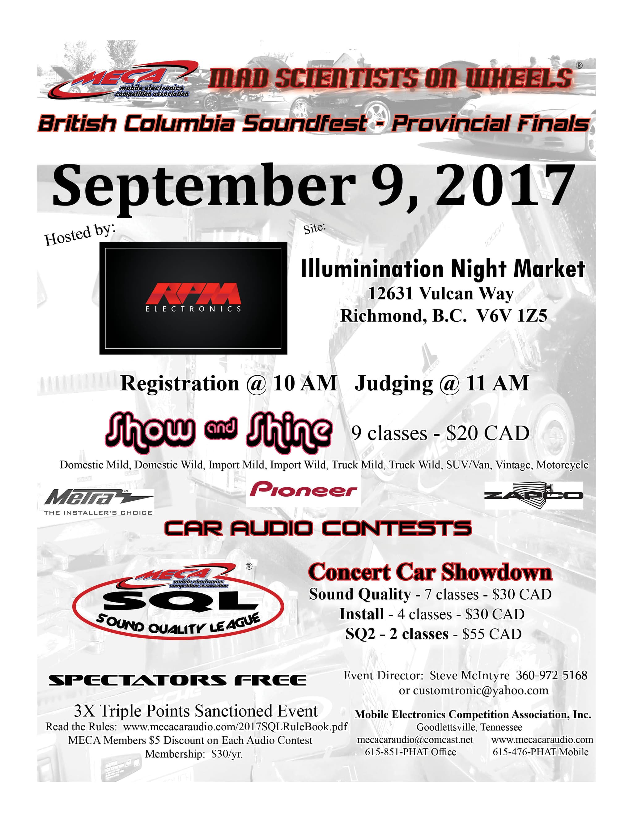 RPM Season Finale MECA Show 2017 Flyer