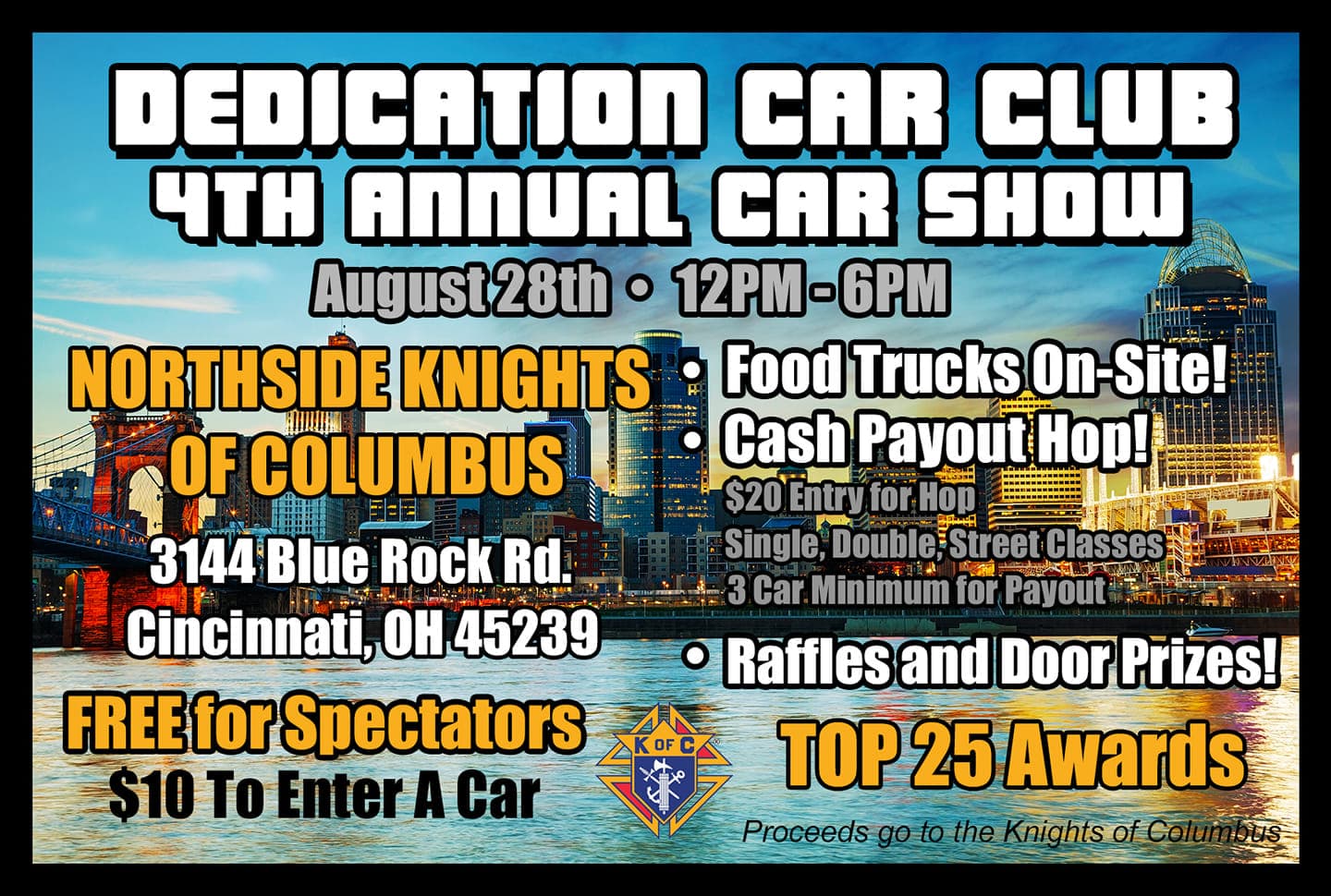 4th Annual Dedication Car Club Show Flyer