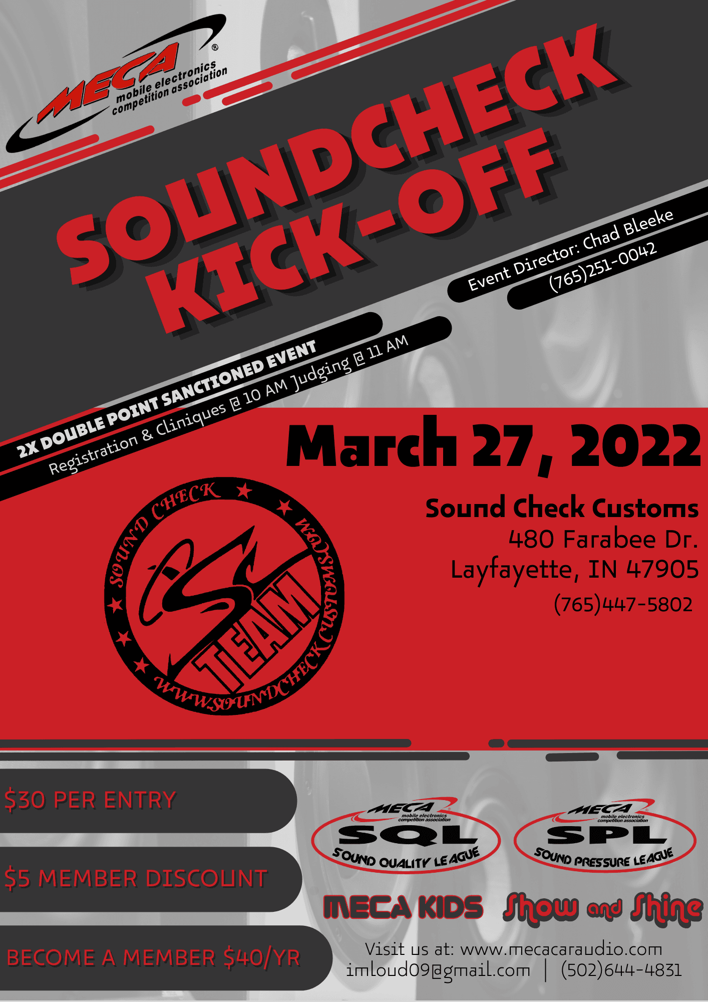 Sound Check Kick Off Flyer
