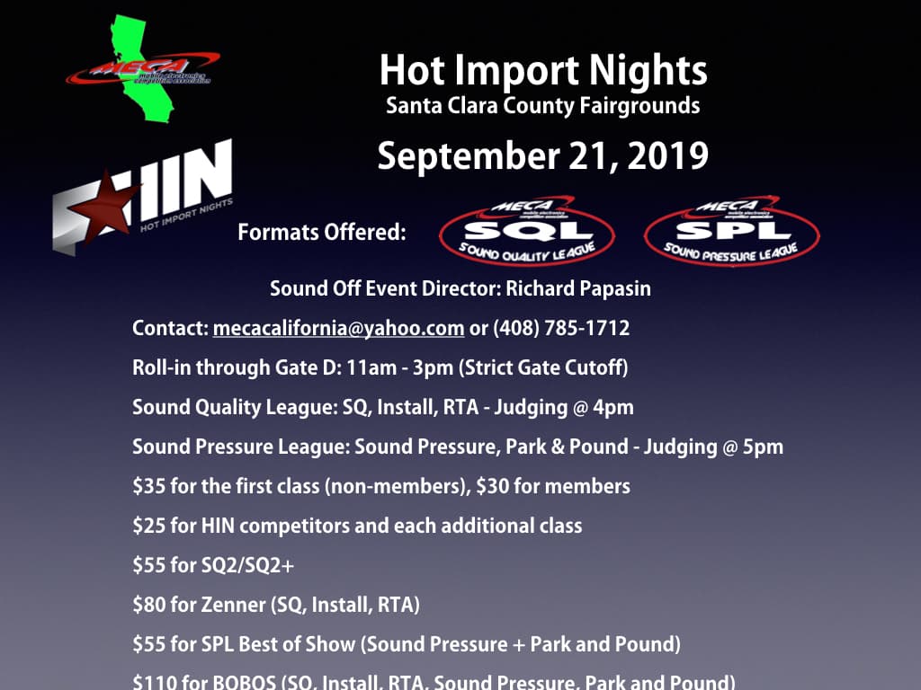 MECA @ Hot Import Nights in San Jose  Flyer