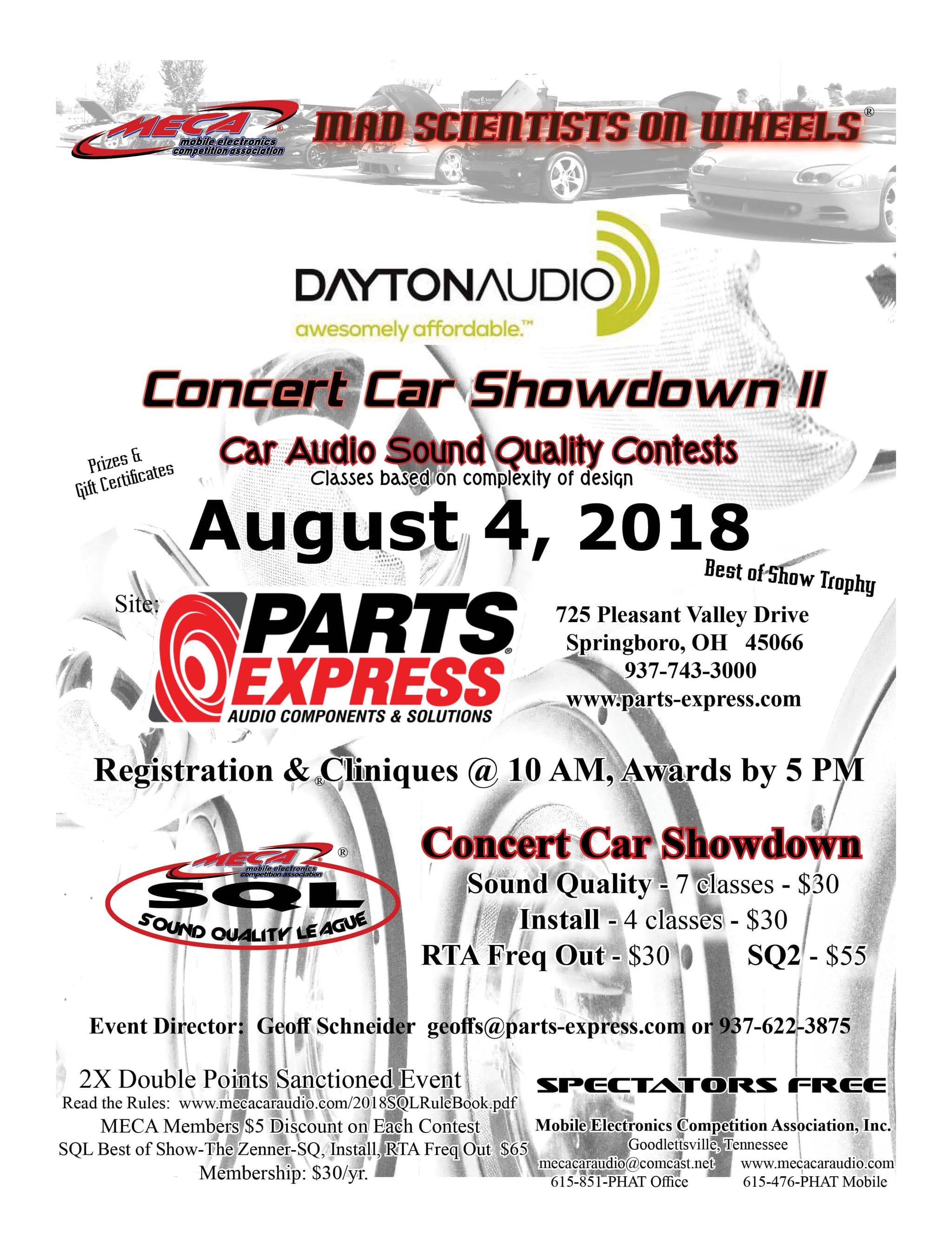 Dayton Audio Concert Car Showdown II Flyer