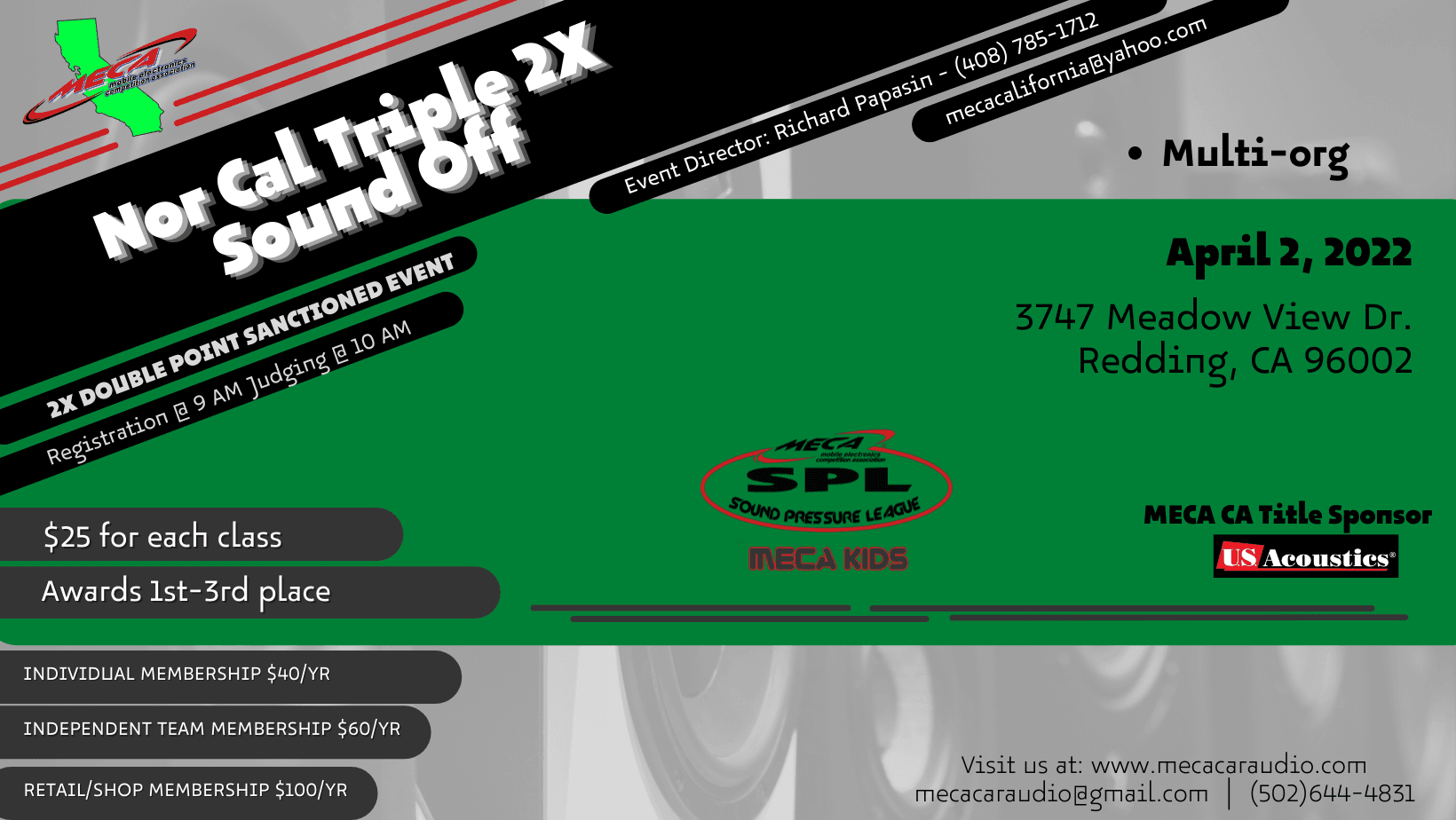 Nor Cal Triple 2X Sound Off Flyer
