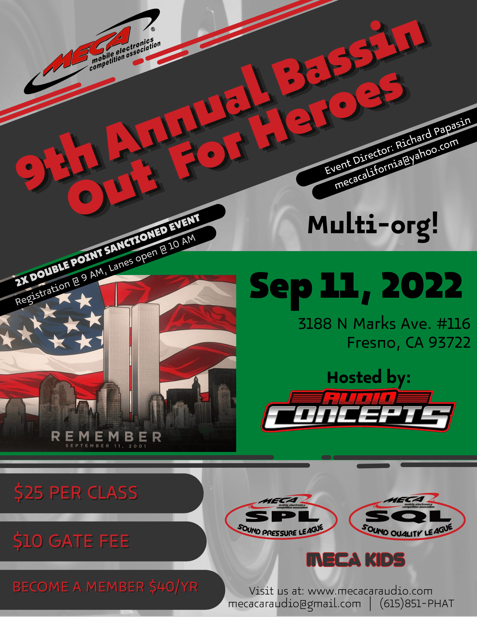 9th Annual Bassin Out For Heroes Flyer