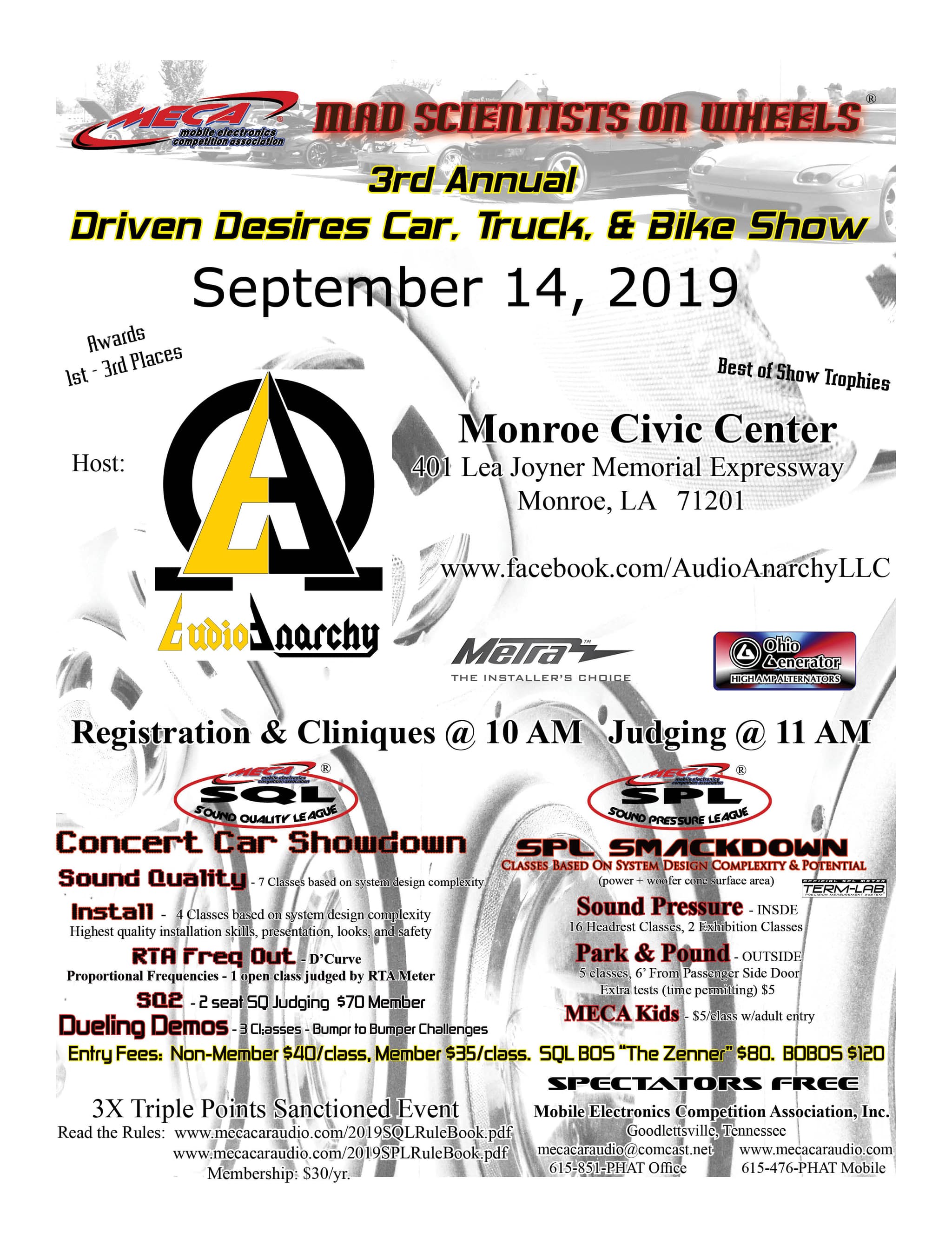 3rd Annual Driven Desires hosted by Audio Anarchy Flyer