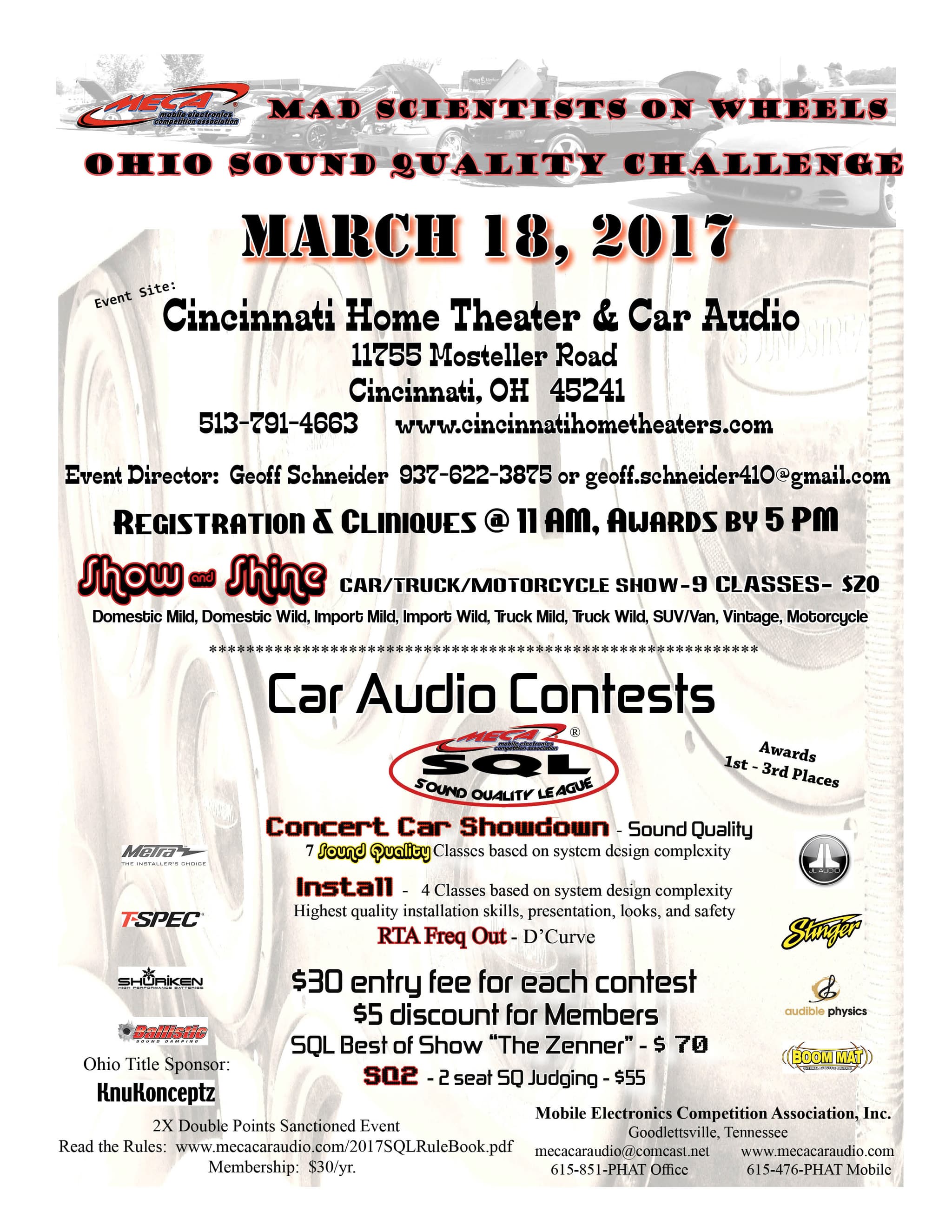Ohio Sound Quality Challenge Flyer