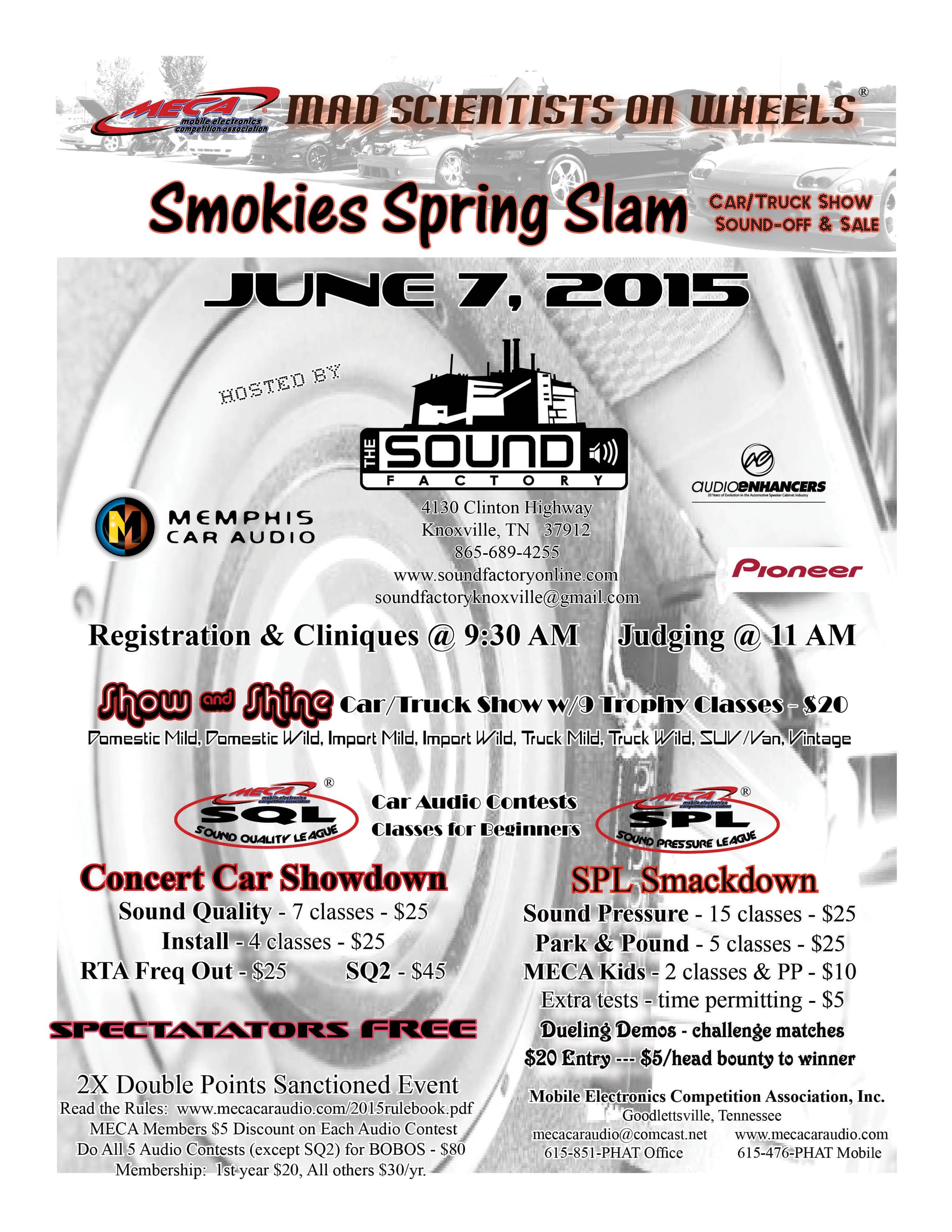 Smokies Spring Slam Flyer