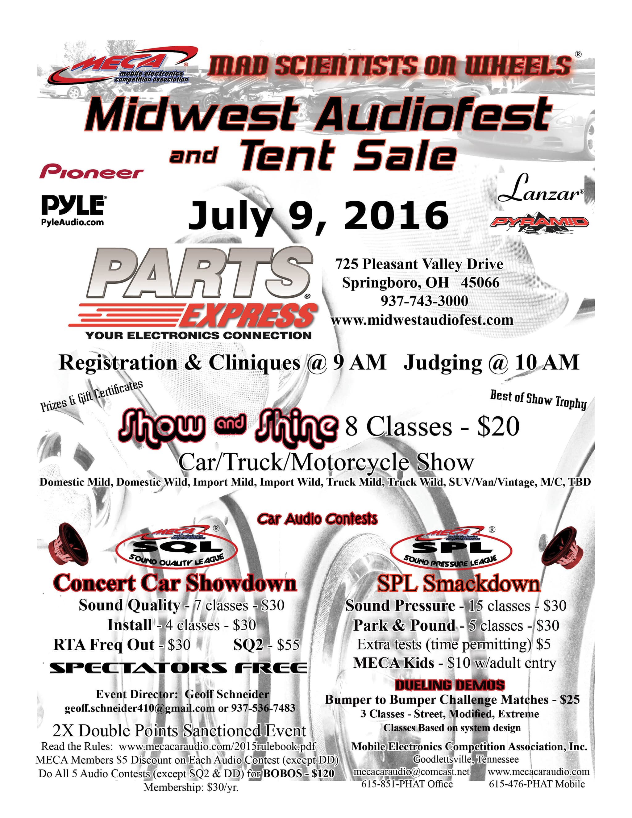 Midwest Audiofest & Tent Sale Flyer